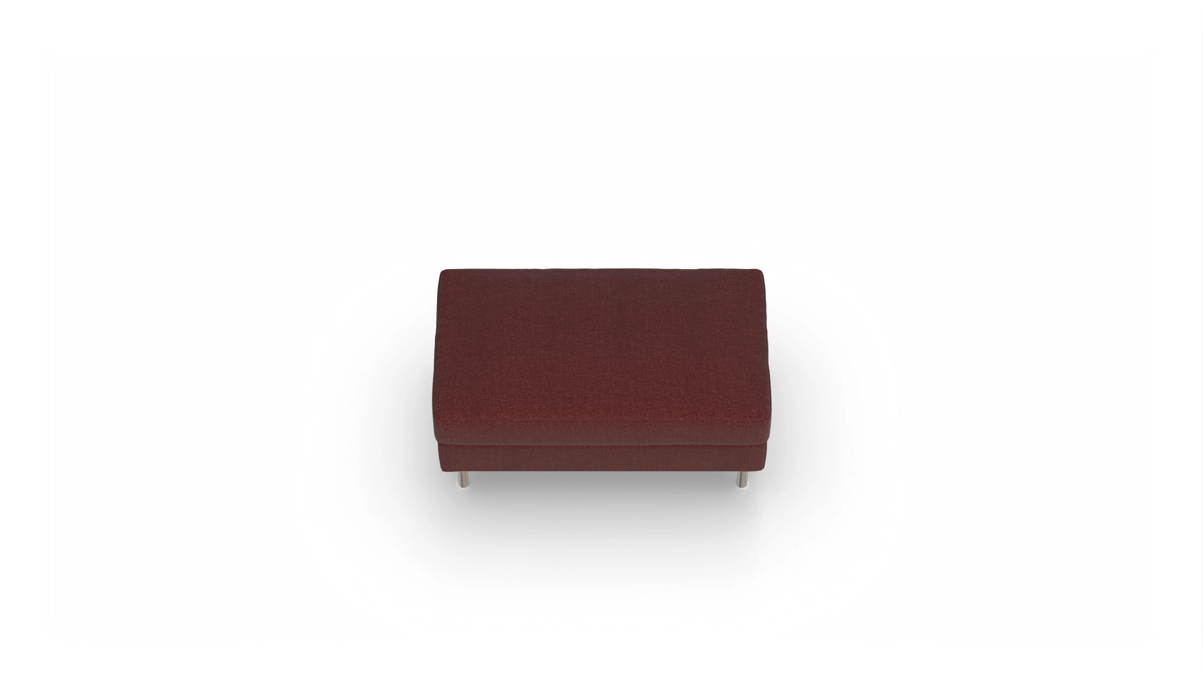 Design-Hocker Silea Ansicht des Produktes Silea Hocker in Stoff rot