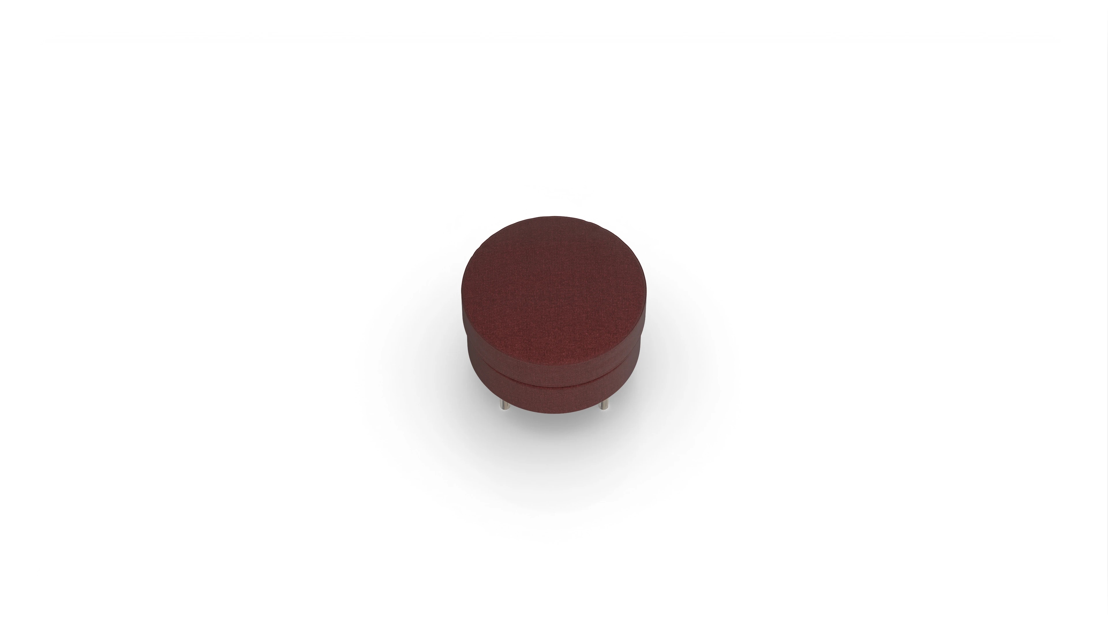 Ansicht des Produktes Silea Hocker in Stoff rot