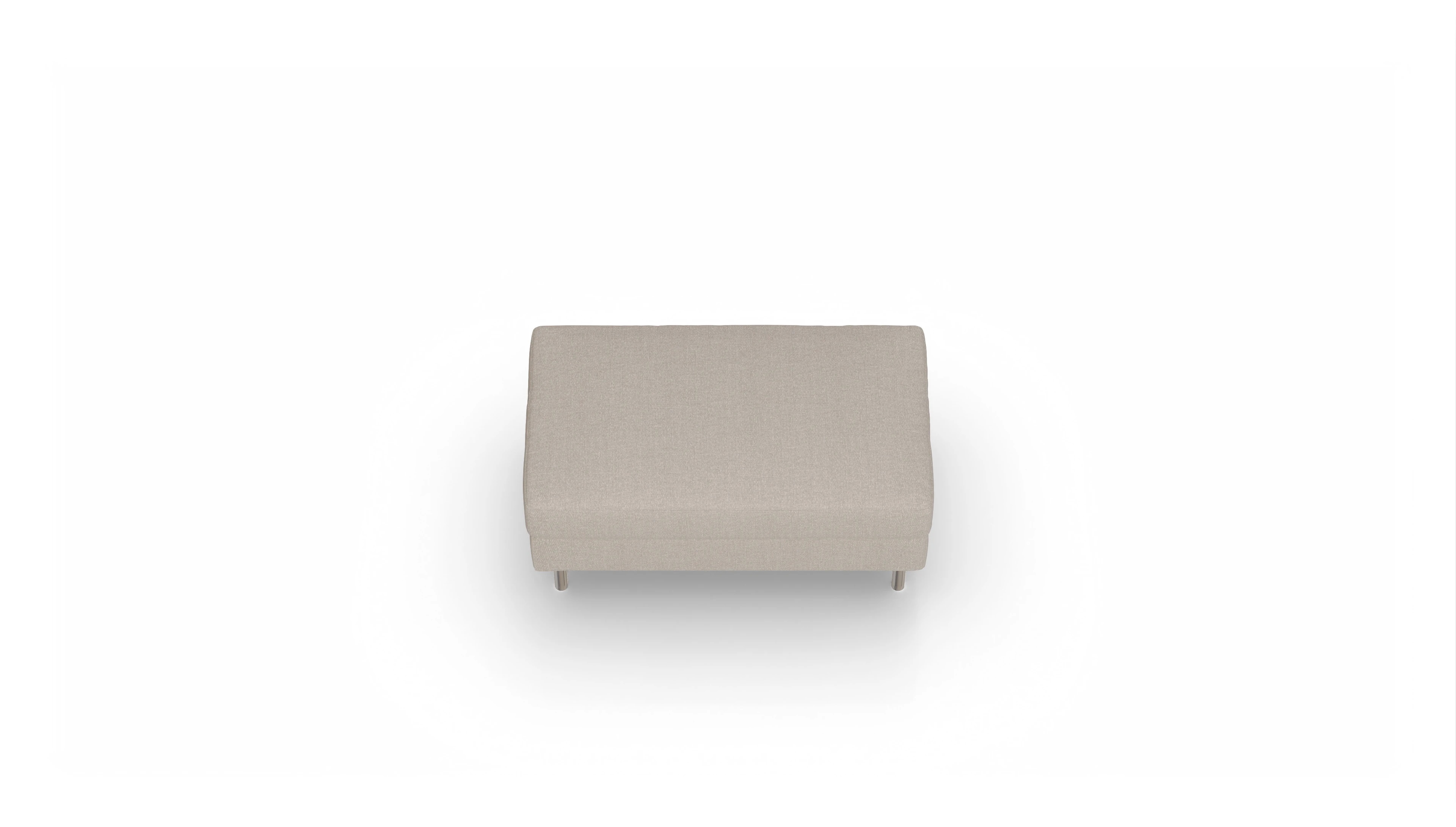 Ansicht des Produktes Silea Hocker in Stoff beige