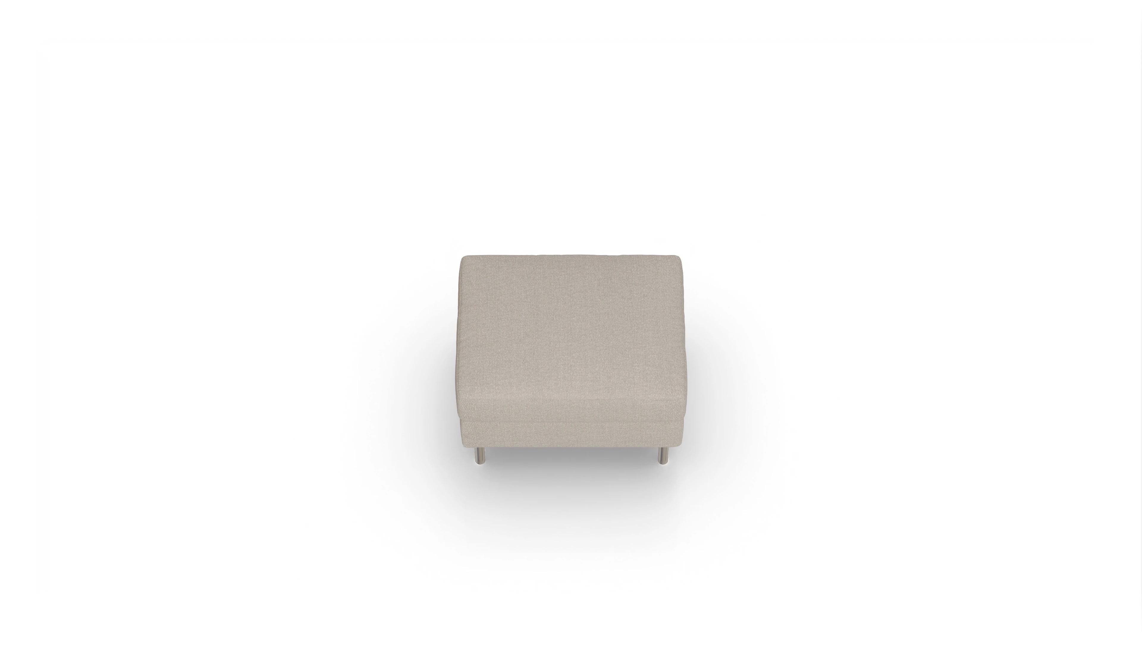 Ansicht des Produktes Silea Hocker in Stoff beige