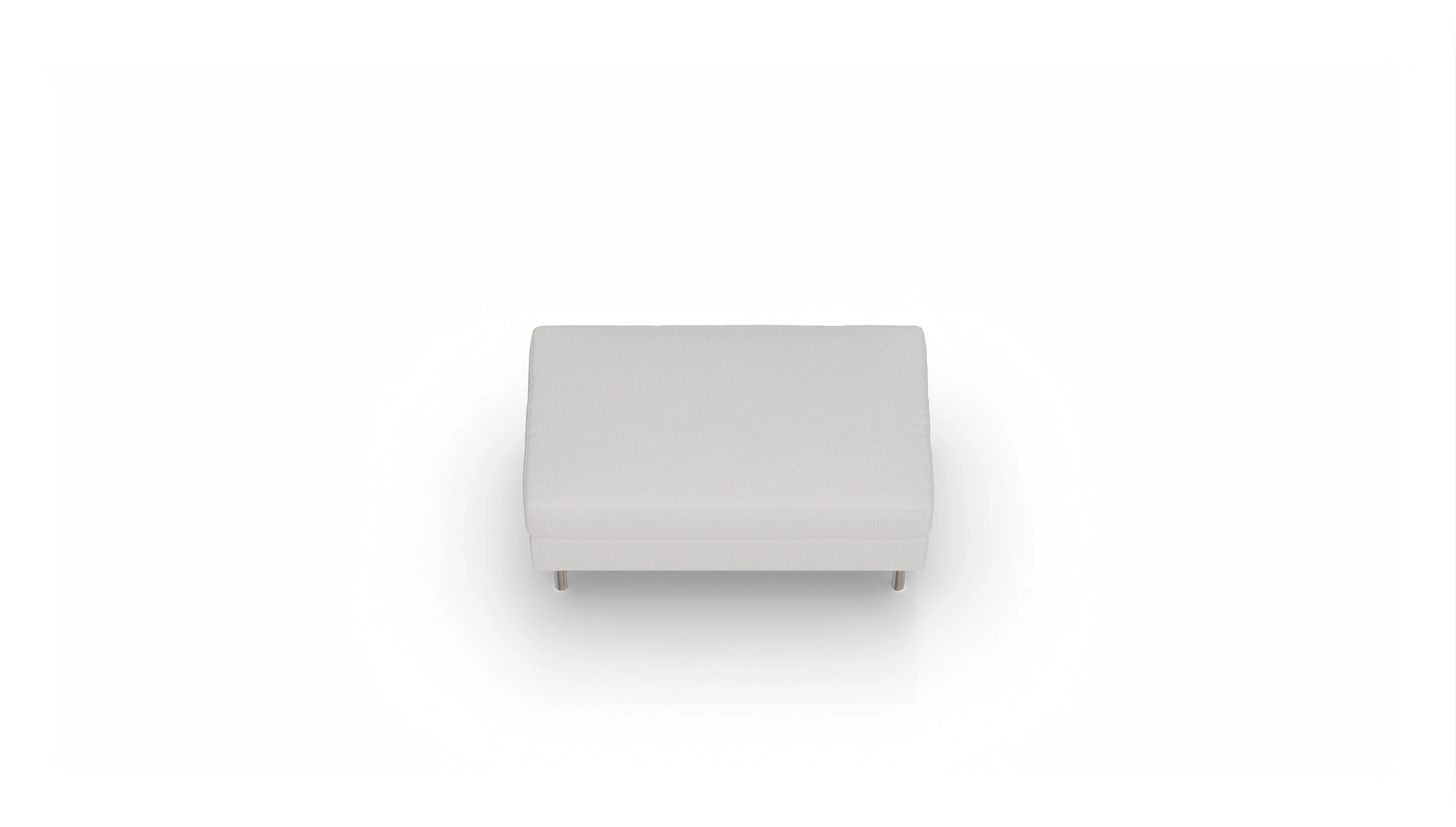 Design-Hocker Silea Ansicht des Produktes Silea Hocker in Stoff weiß