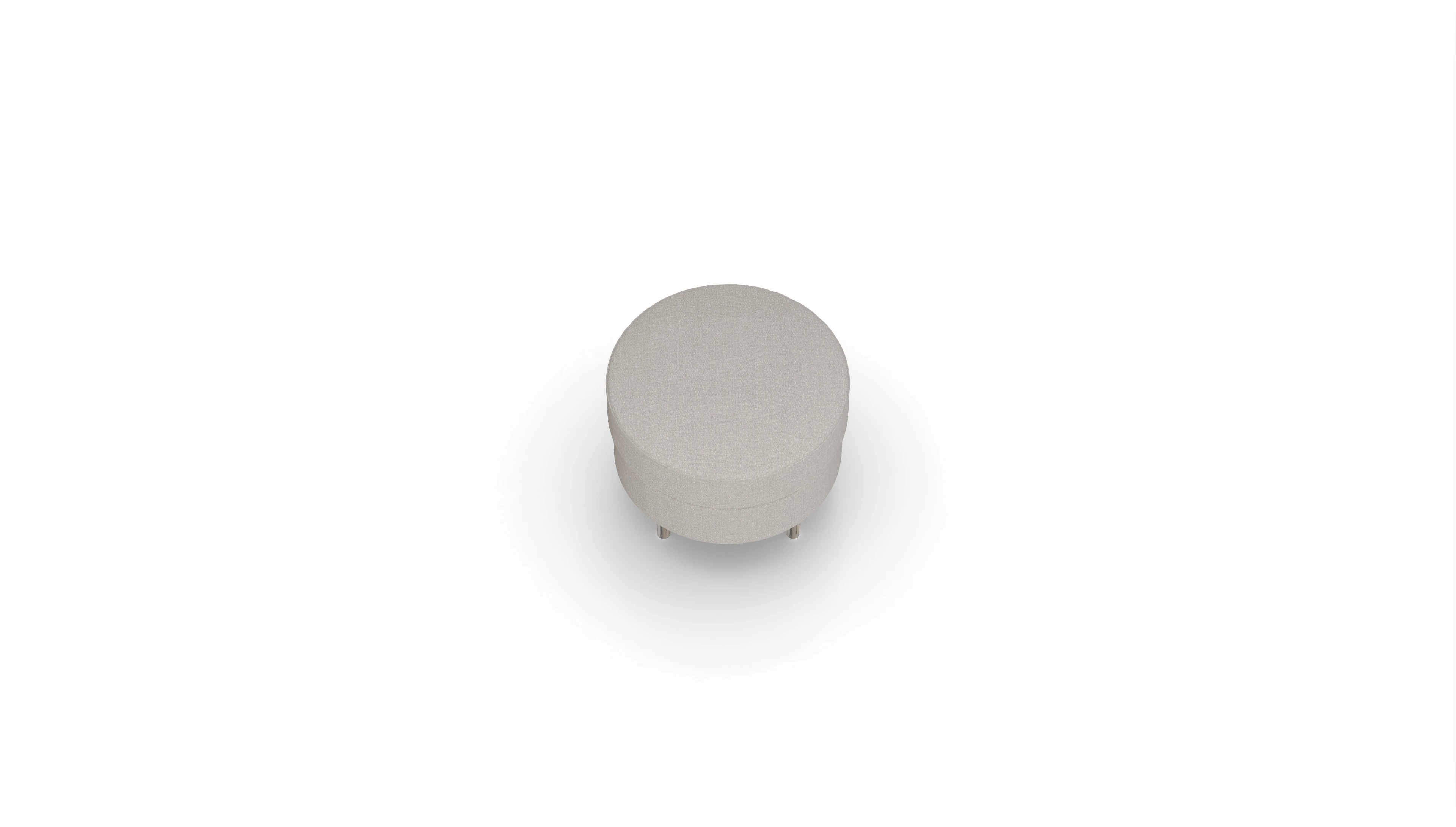 Ansicht des Produktes Silea Hocker in Stoff beige
