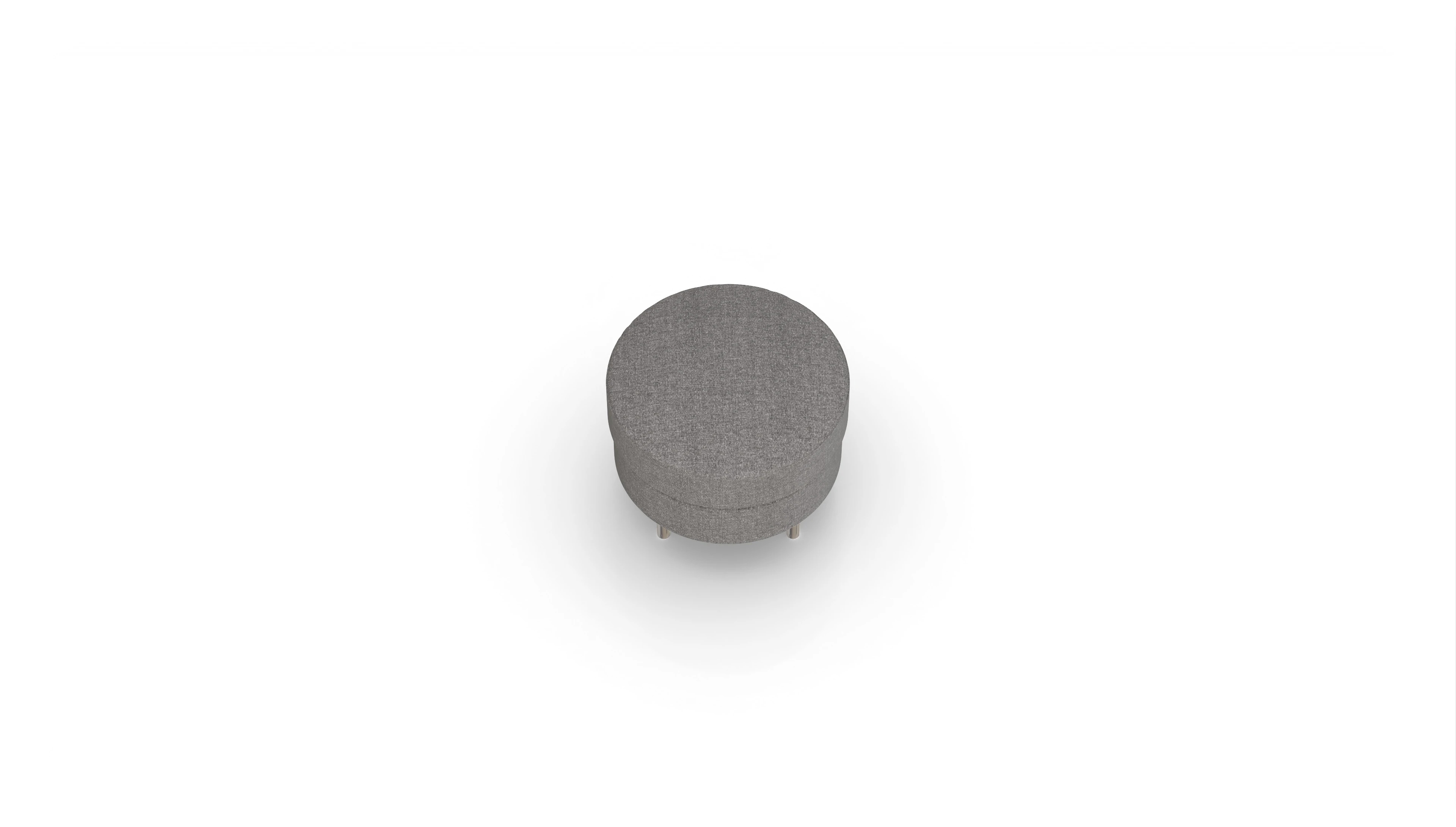 Ansicht des Produktes Silea Hocker in Stoff grau