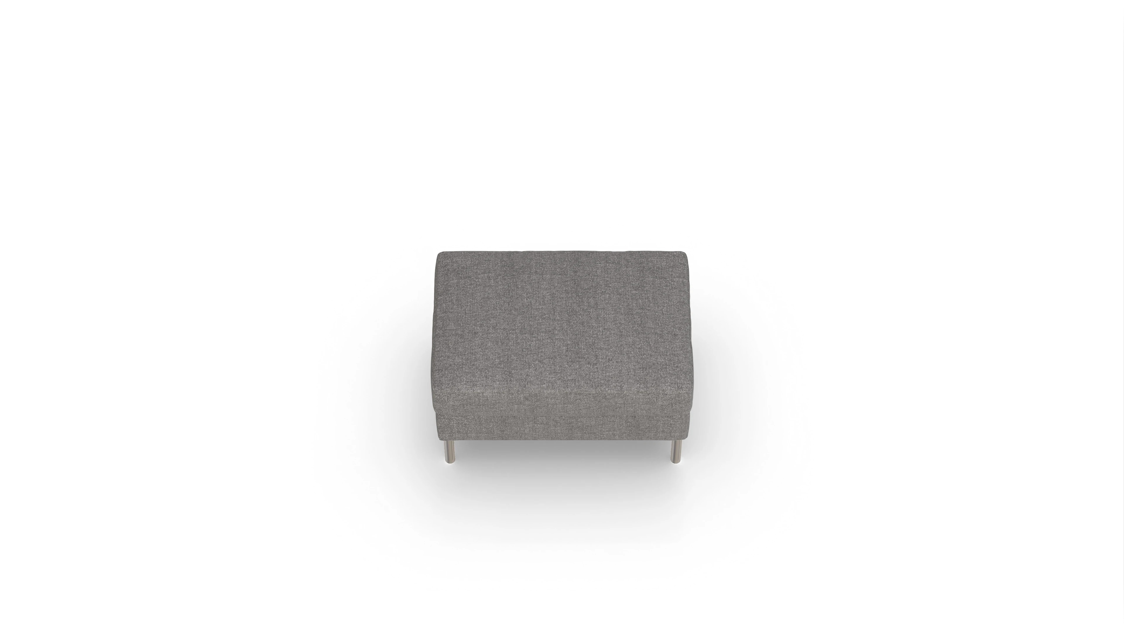 Design-Hocker Silea Ansicht des Produktes Silea Hocker in Stoff grau