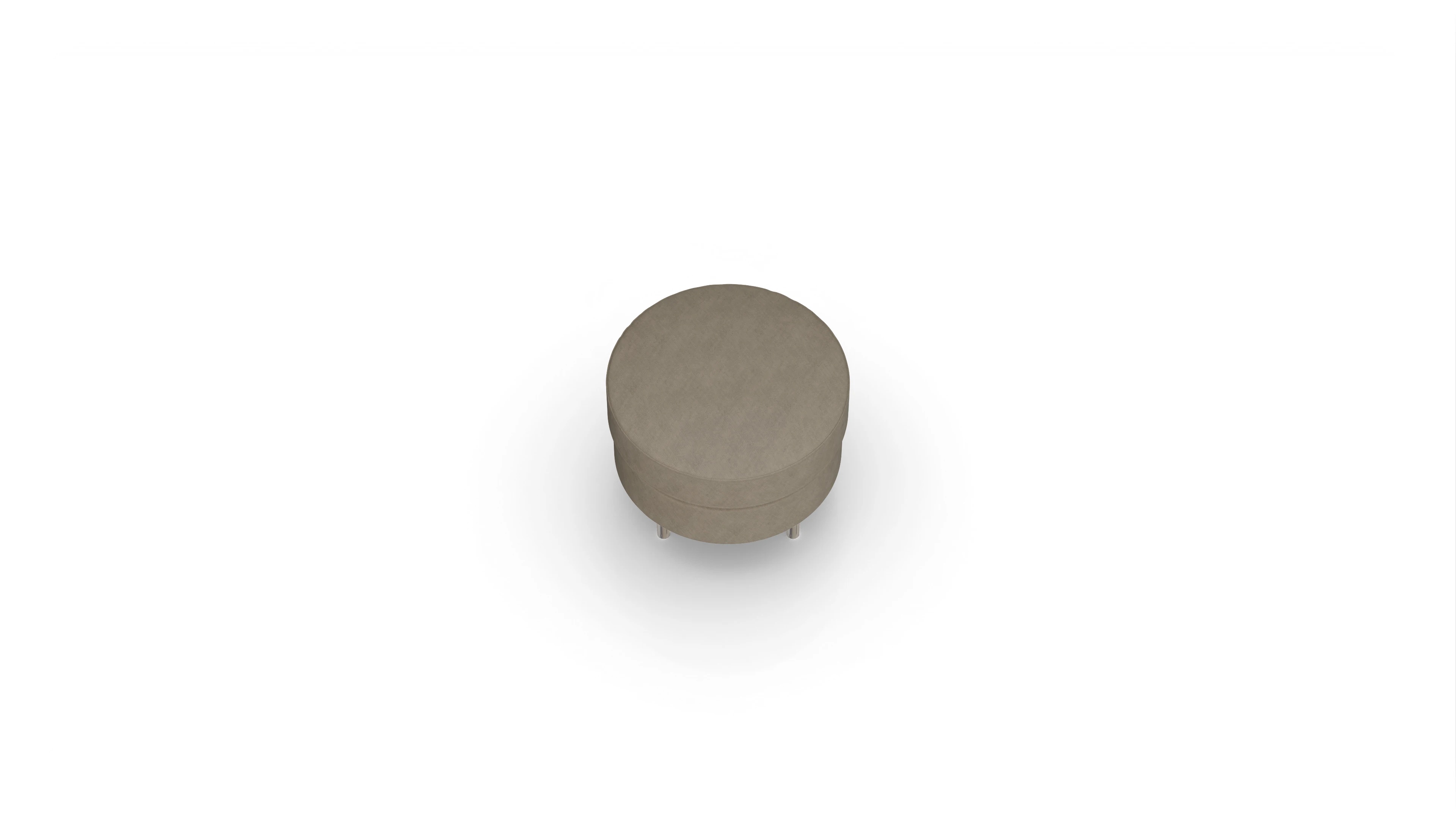 Ansicht des Produktes Silea Hocker in Stoff beige