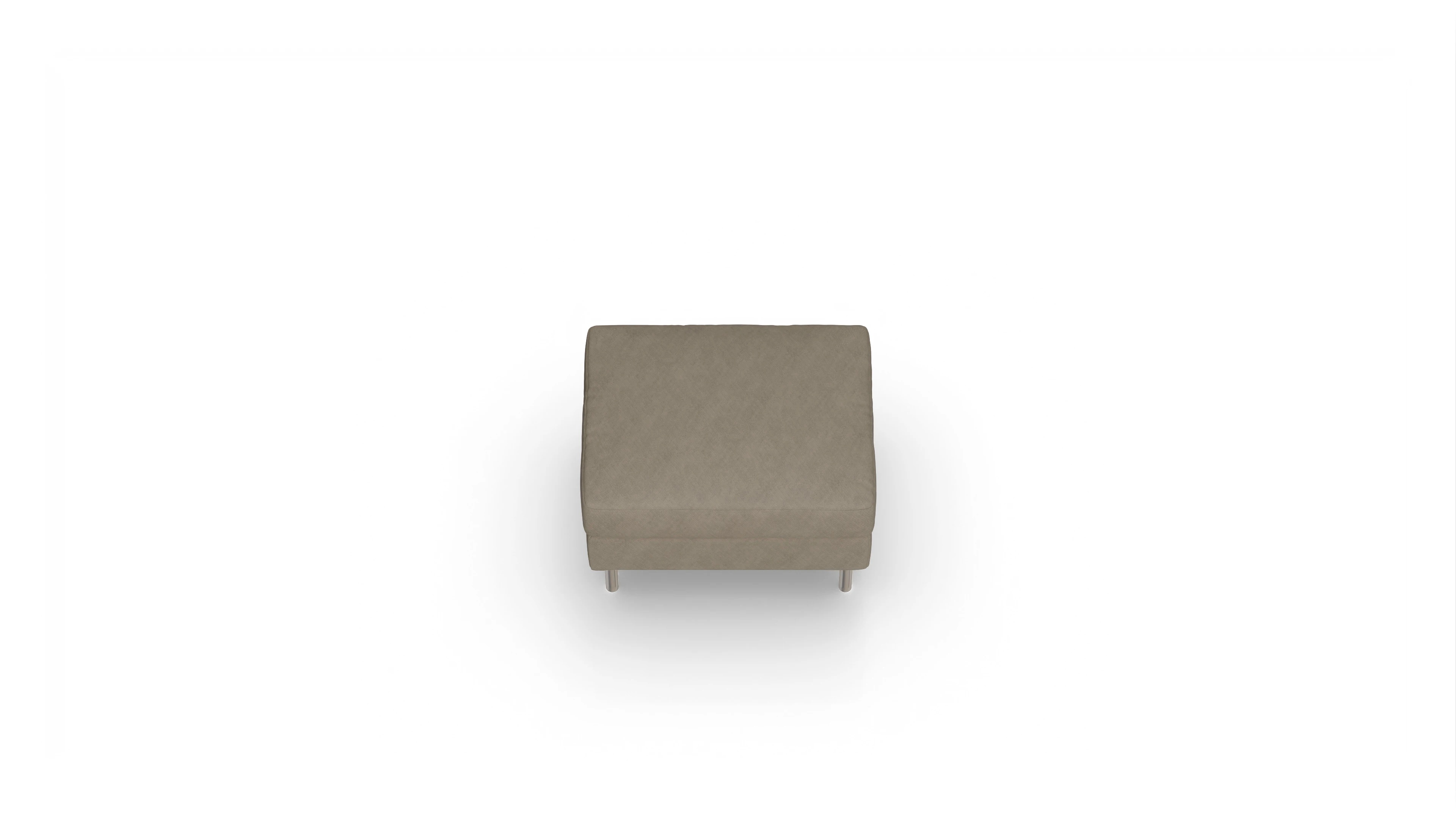 Ansicht des Produktes Silea Hocker in Stoff beige