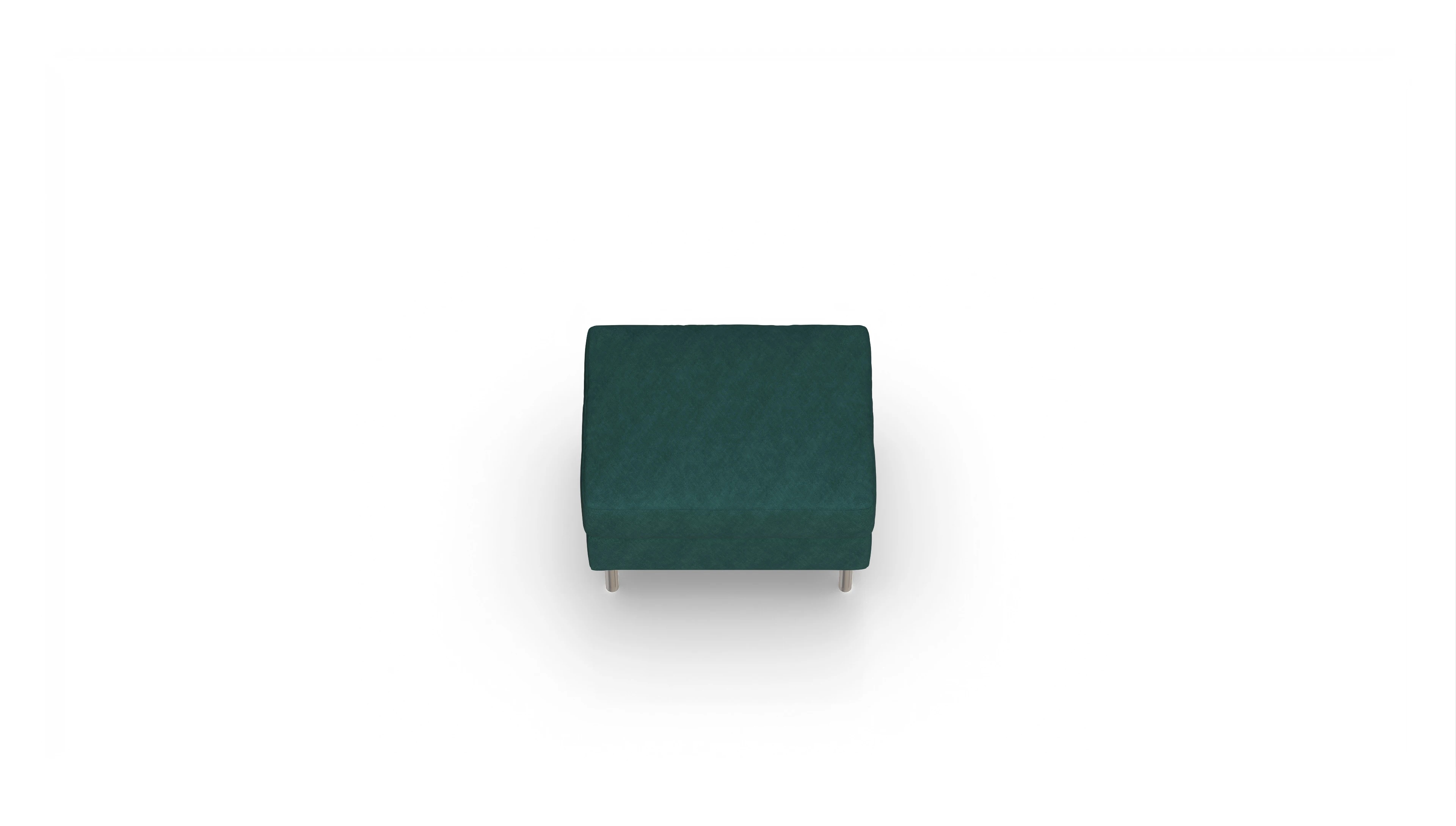 Ansicht des Produktes Silea Hocker in Stoff blau