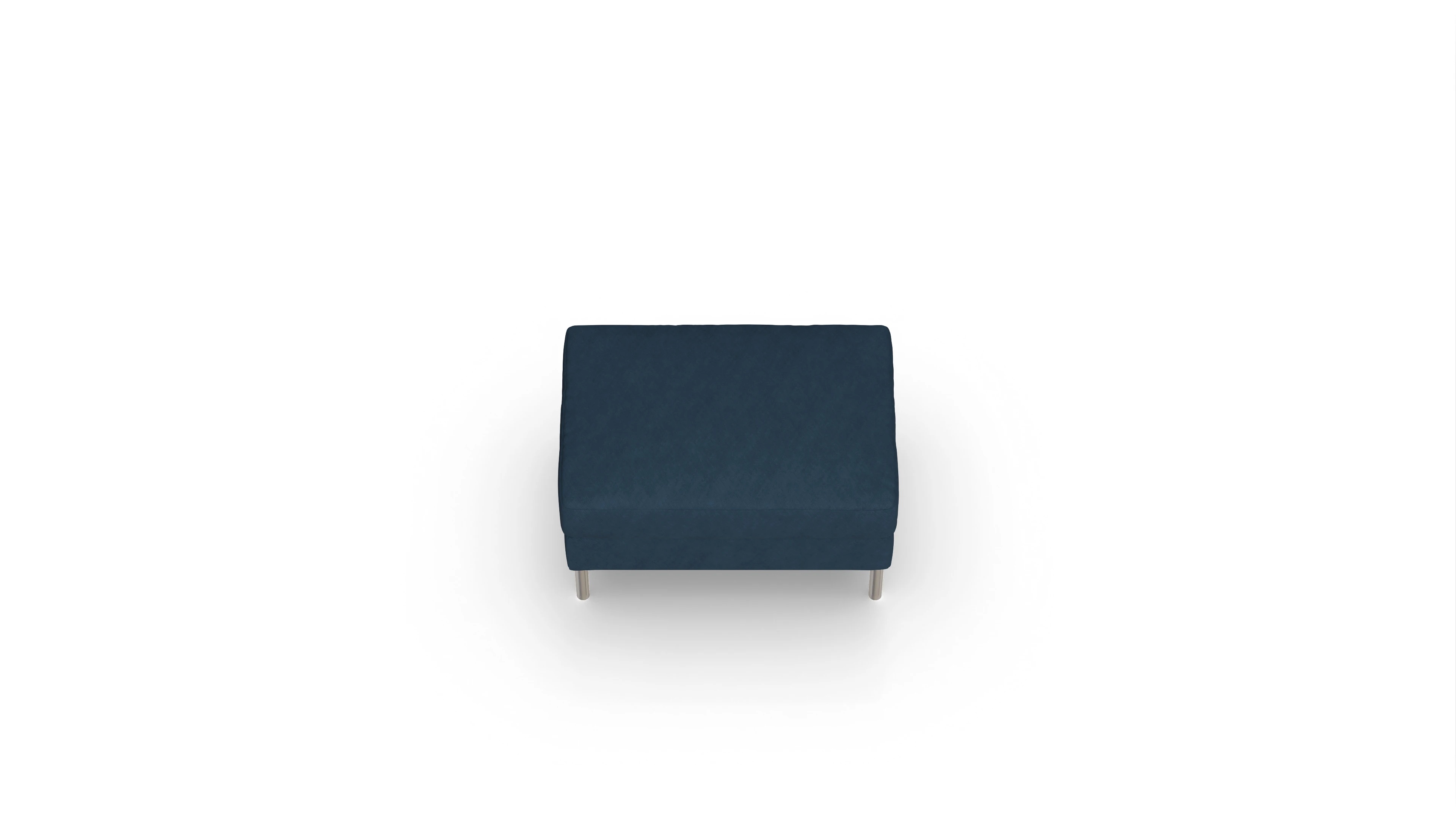 Design-Hocker Silea Ansicht des Produktes Silea Hocker in Stoff blau