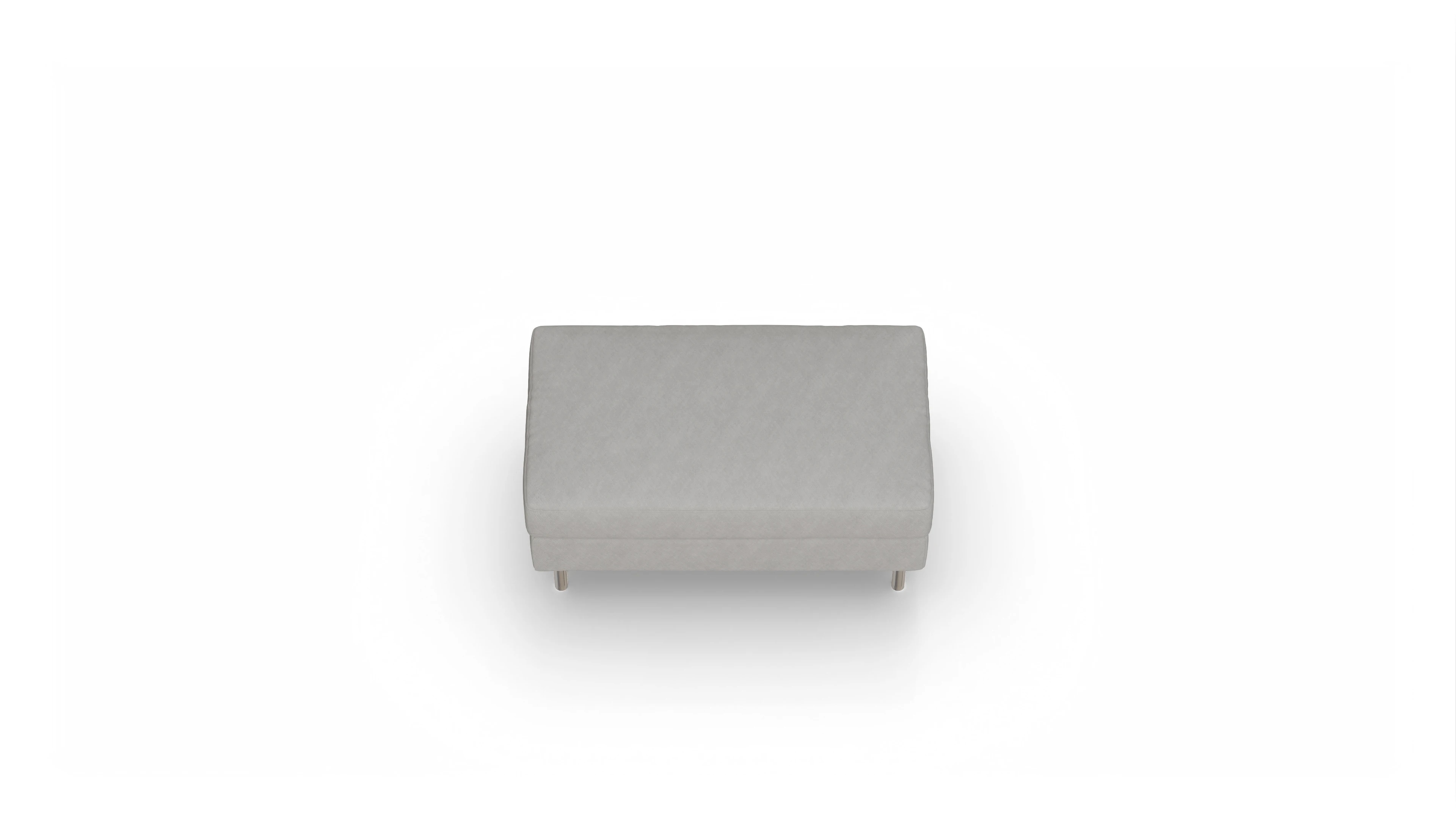 Ansicht des Produktes Silea Hocker in Stoff grau