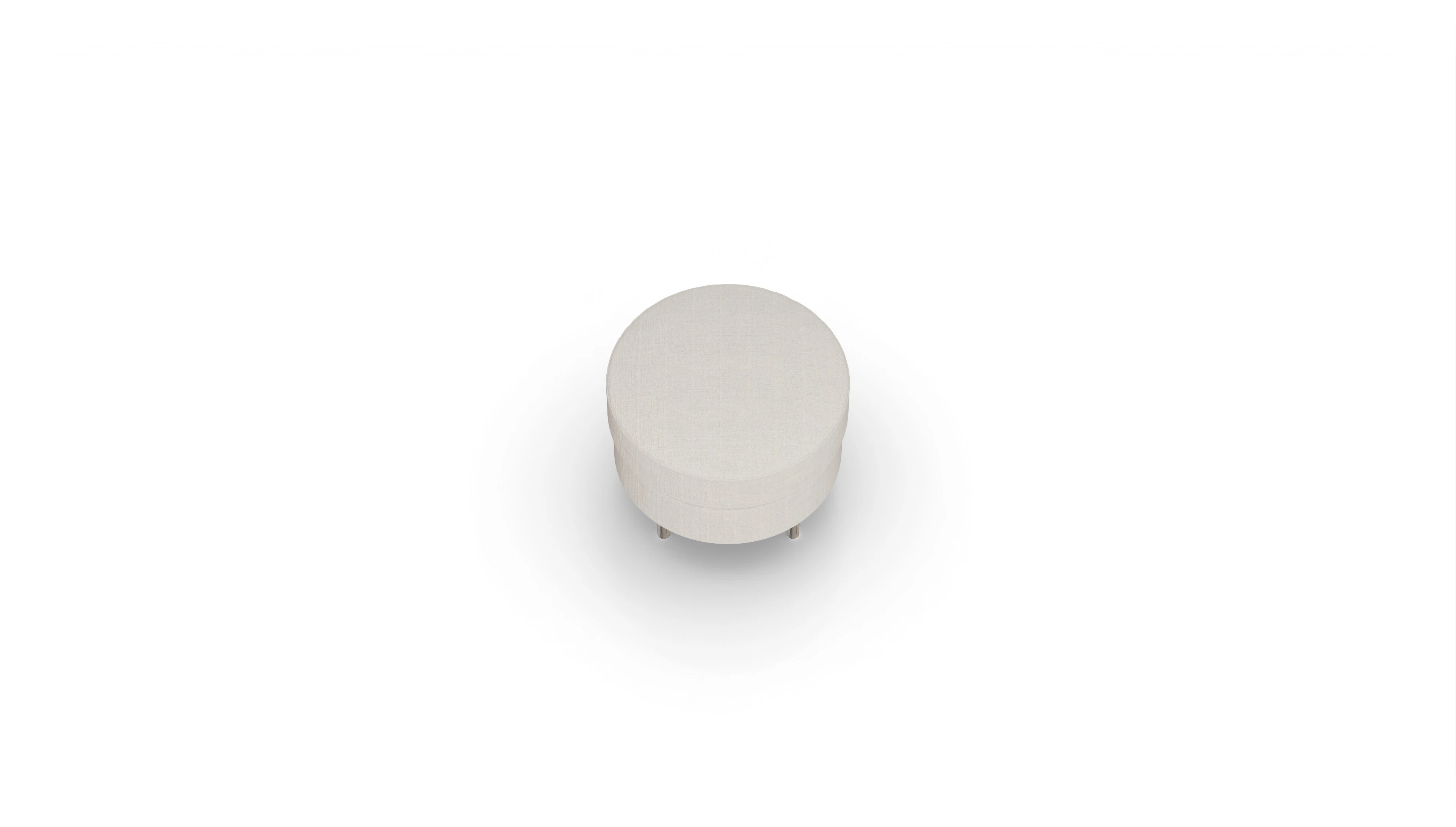 Ansicht des Produktes Silea Hocker in Stoff beige