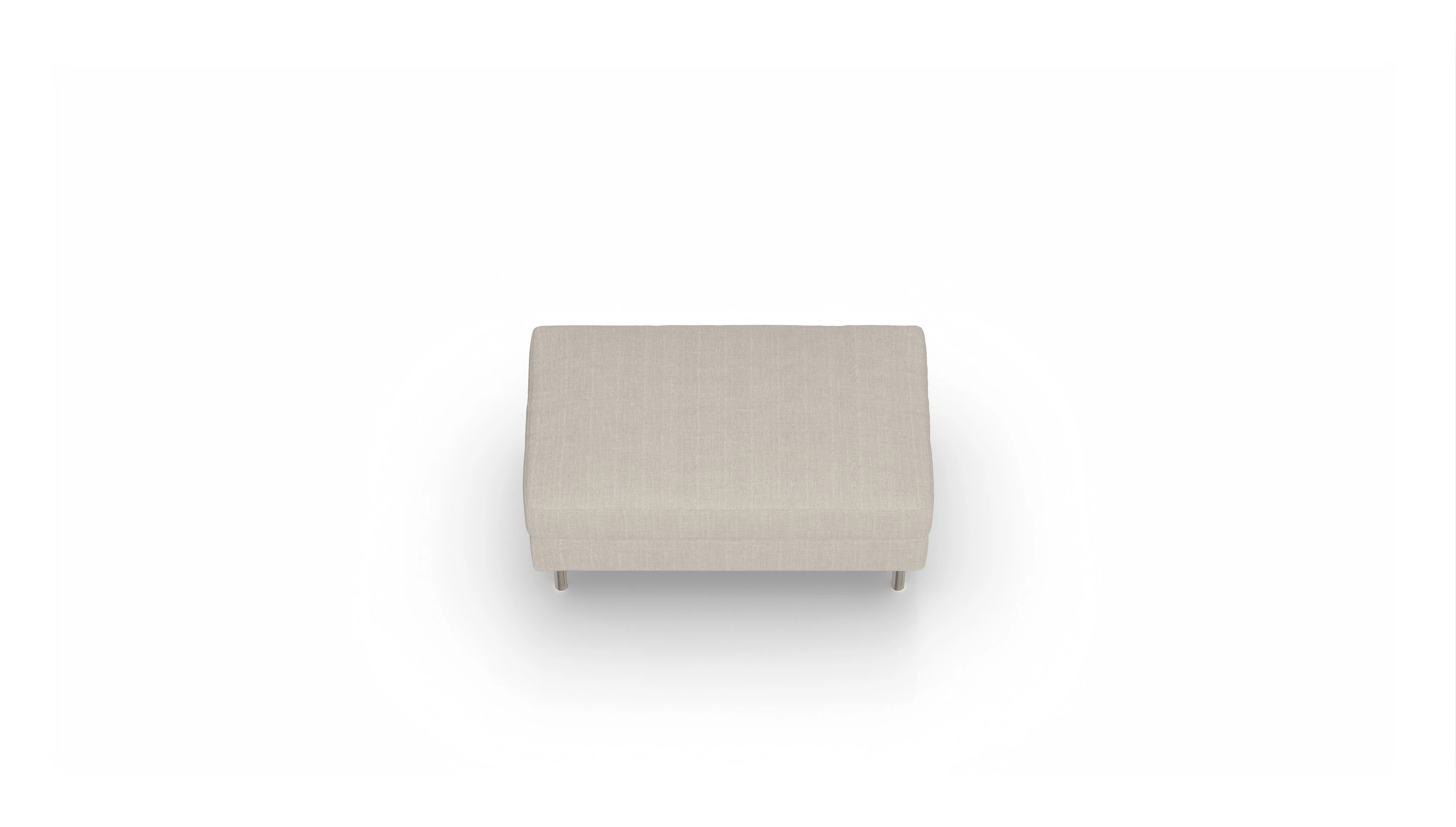 Ansicht des Produktes Silea Hocker in Stoff beige