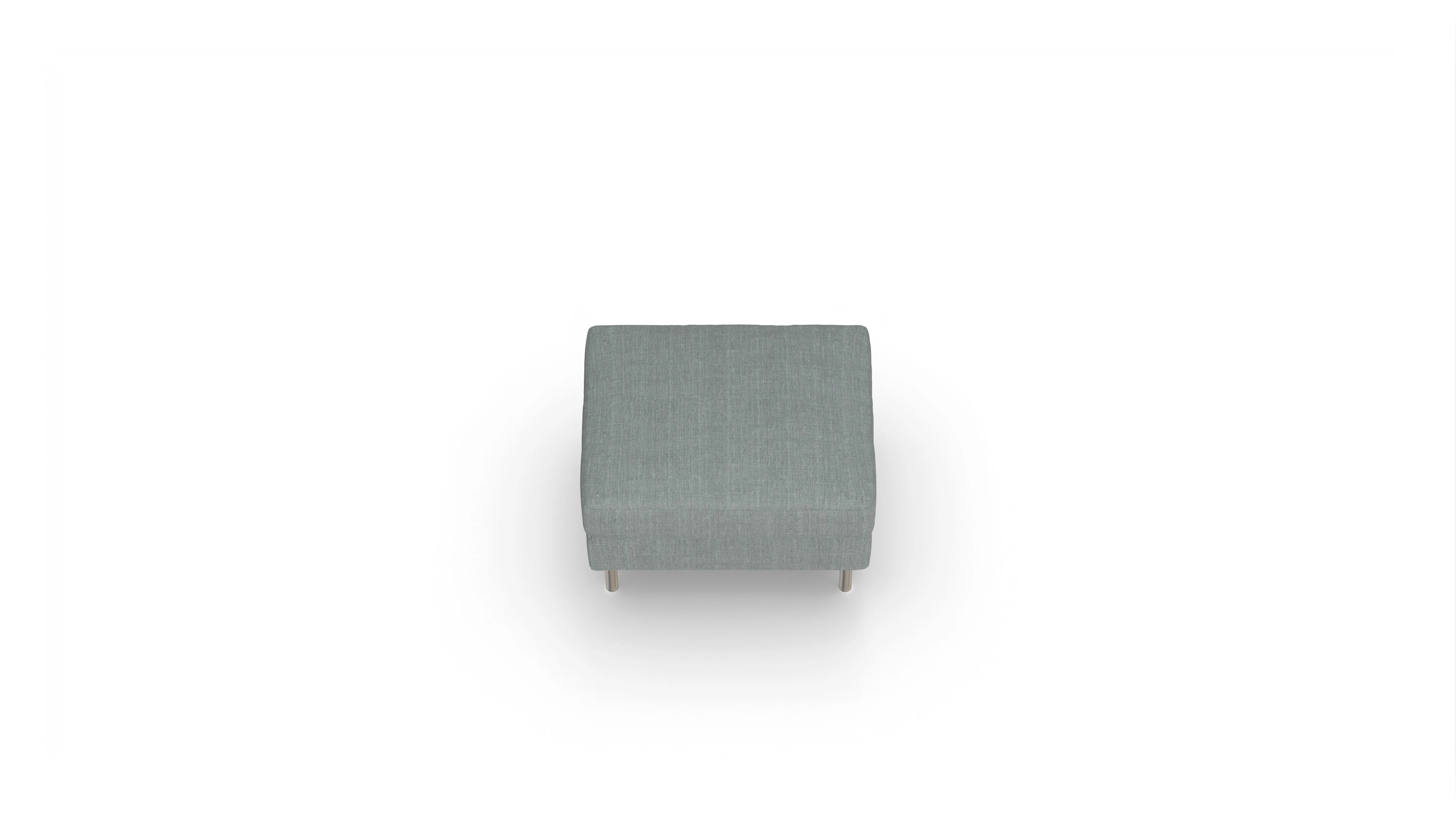 Ansicht des Produktes Silea Hocker in Stoff grau