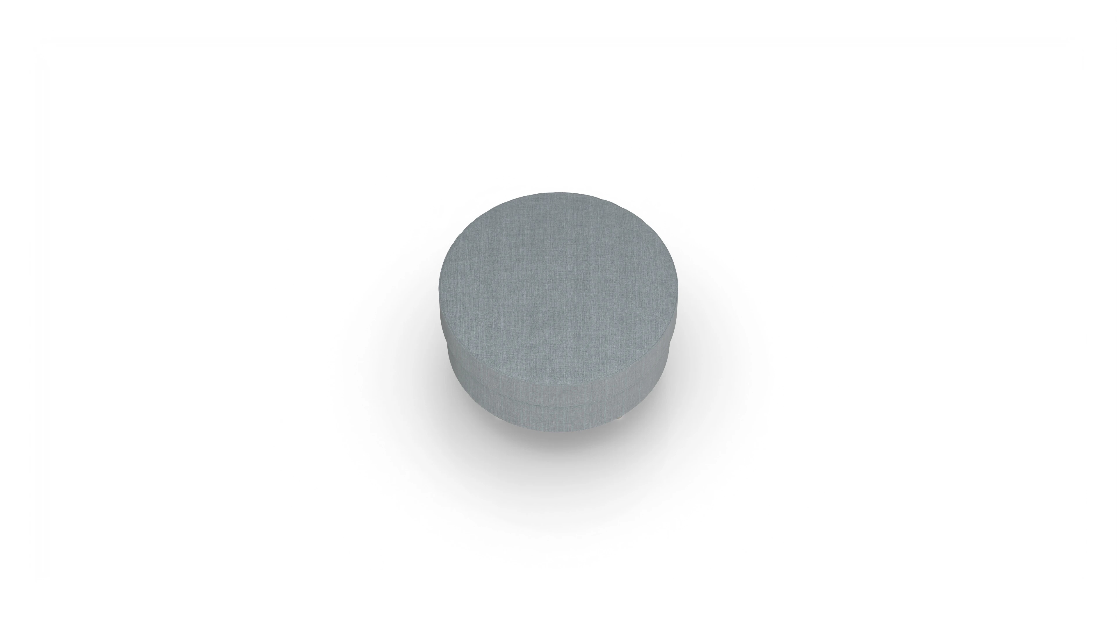Ansicht des Produktes Silea Hocker in Stoff blau