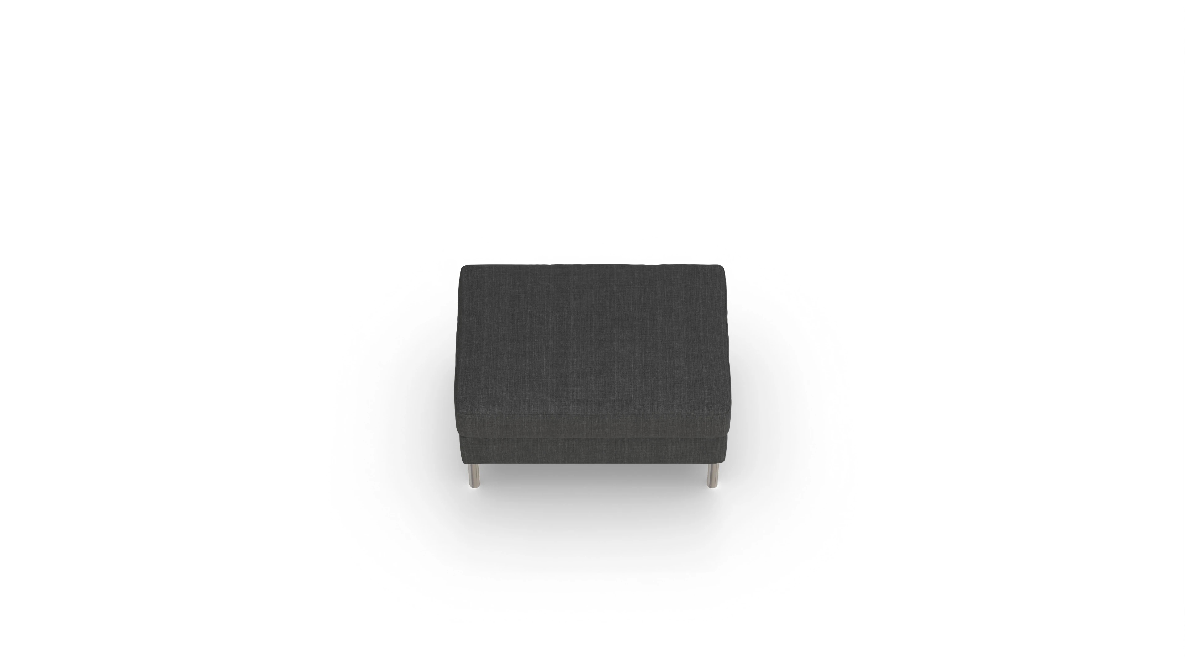 Ansicht des Produktes Silea Hocker in Stoff schwarz