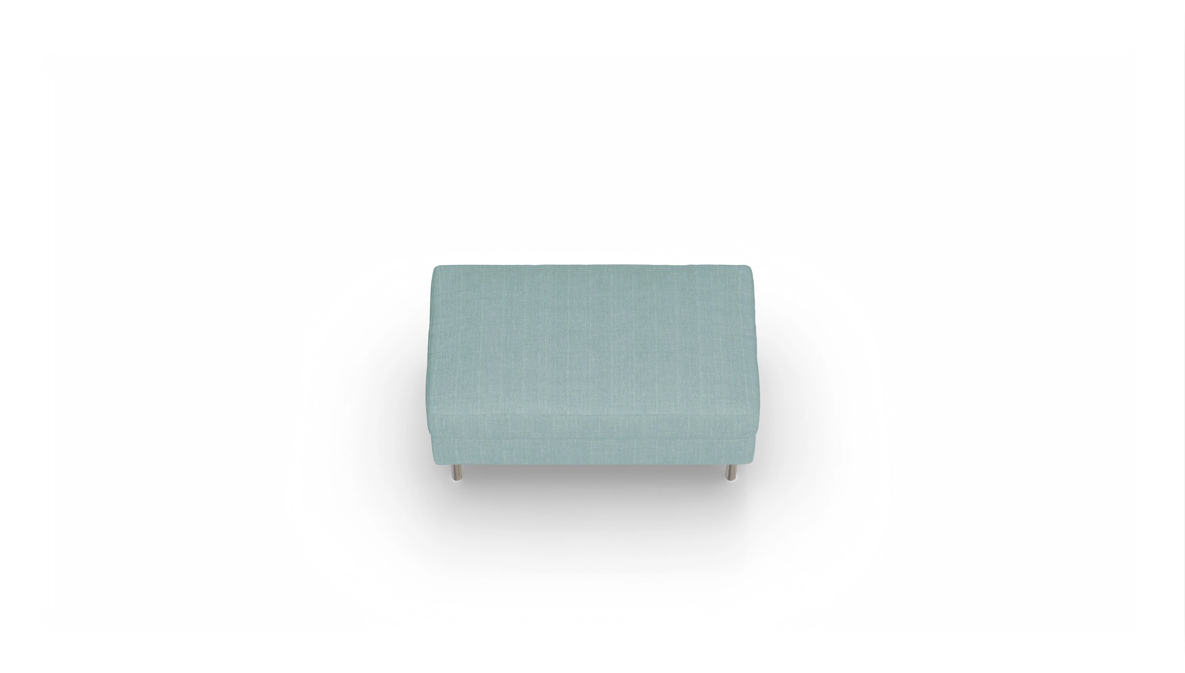 Design-Hocker Silea Ansicht des Produktes Silea Hocker in Stoff blau