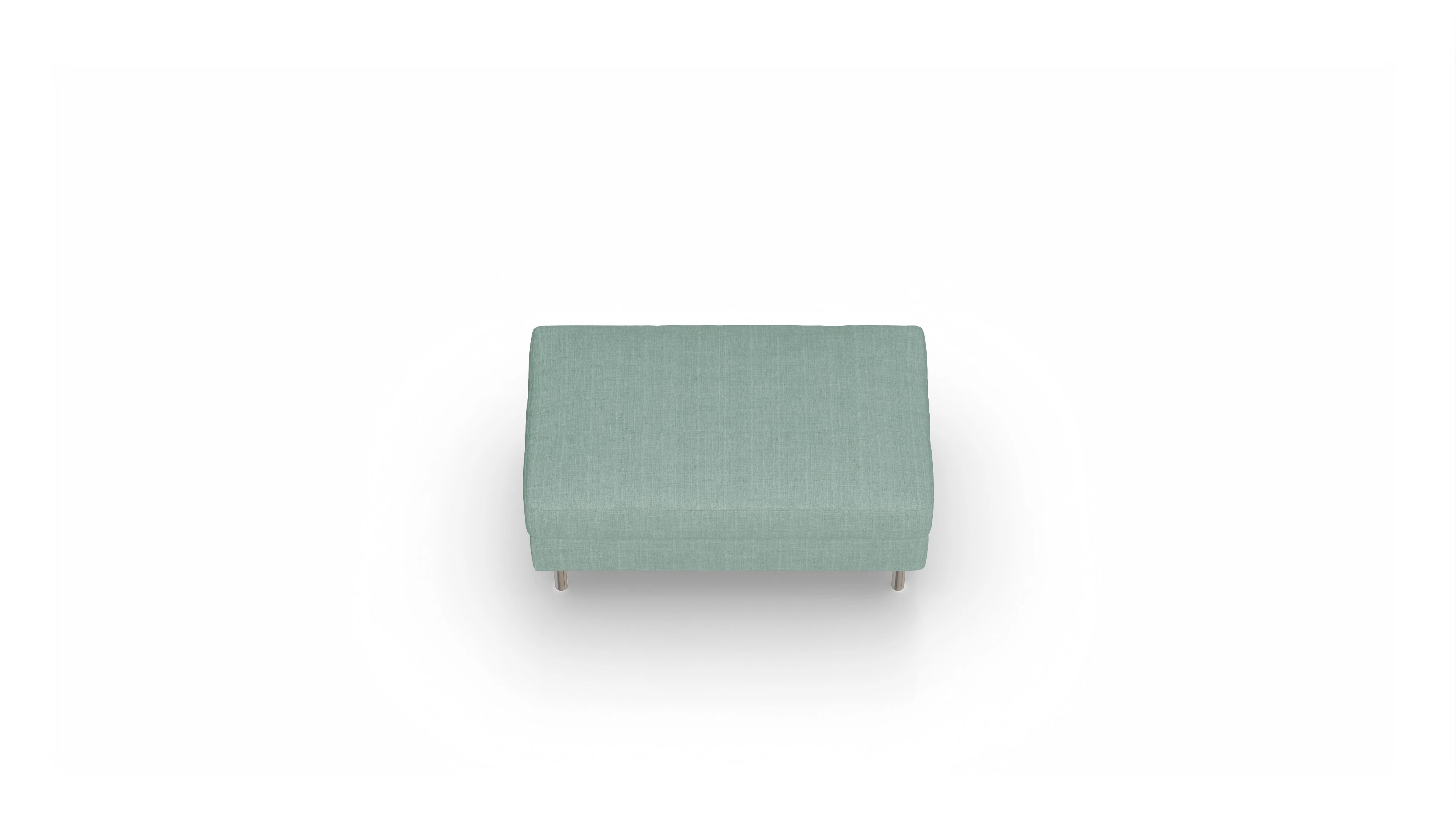 Ansicht des Produktes Silea Hocker in Stoff blau