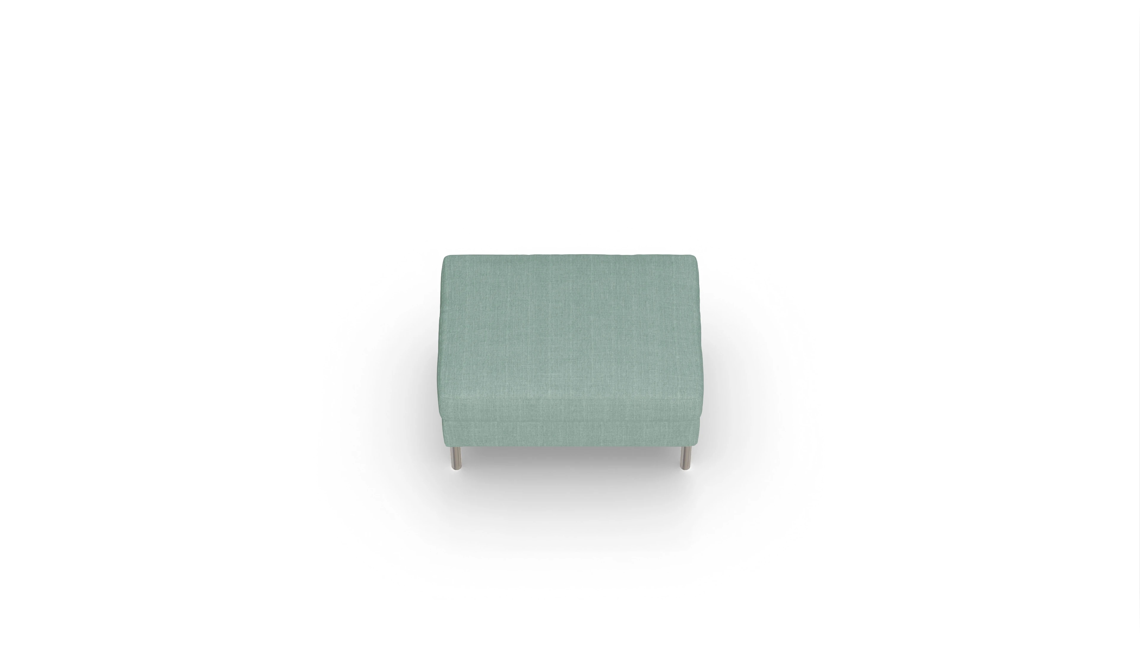 Ansicht des Produktes Silea Hocker in Stoff blau