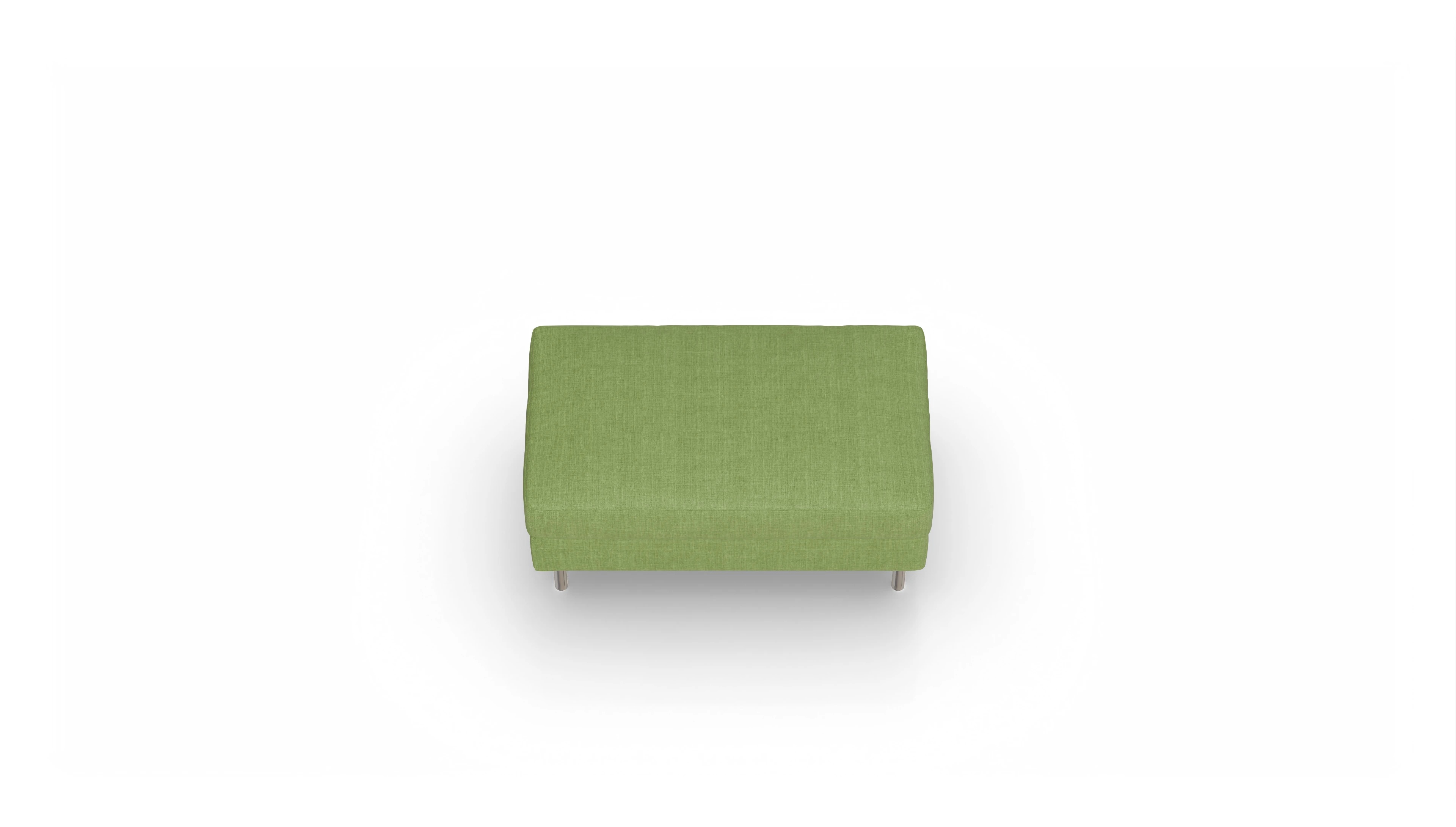 Design-Hocker Silea Ansicht des Produktes Silea Hocker in Stoff grün
