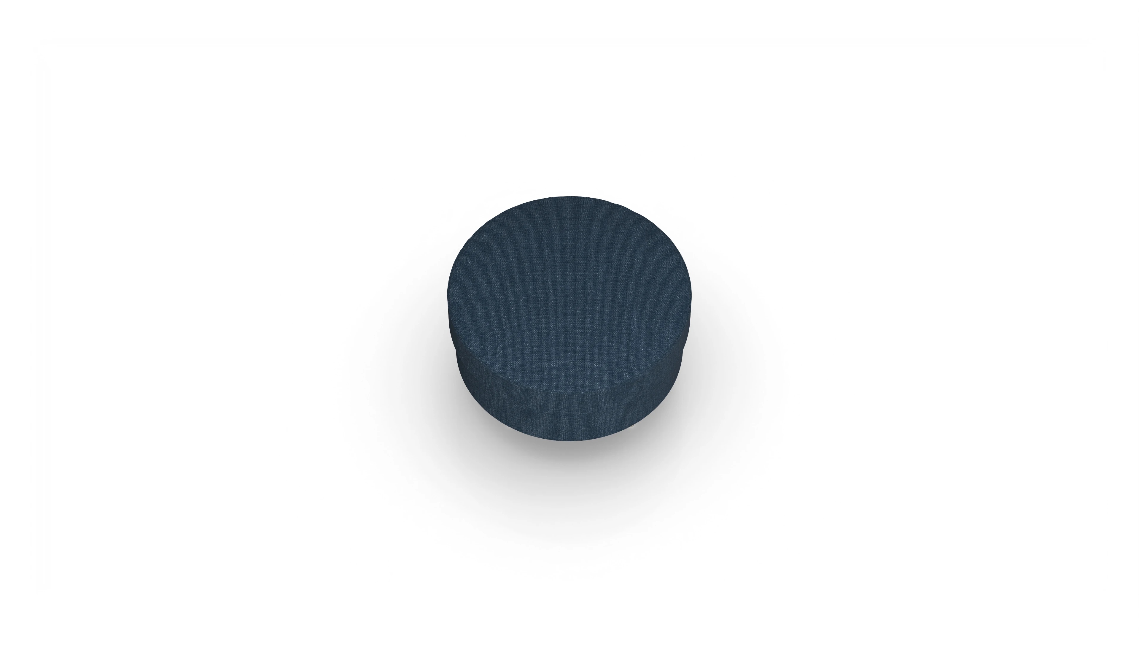 Ansicht des Produktes Silea Hocker in Stoff blau