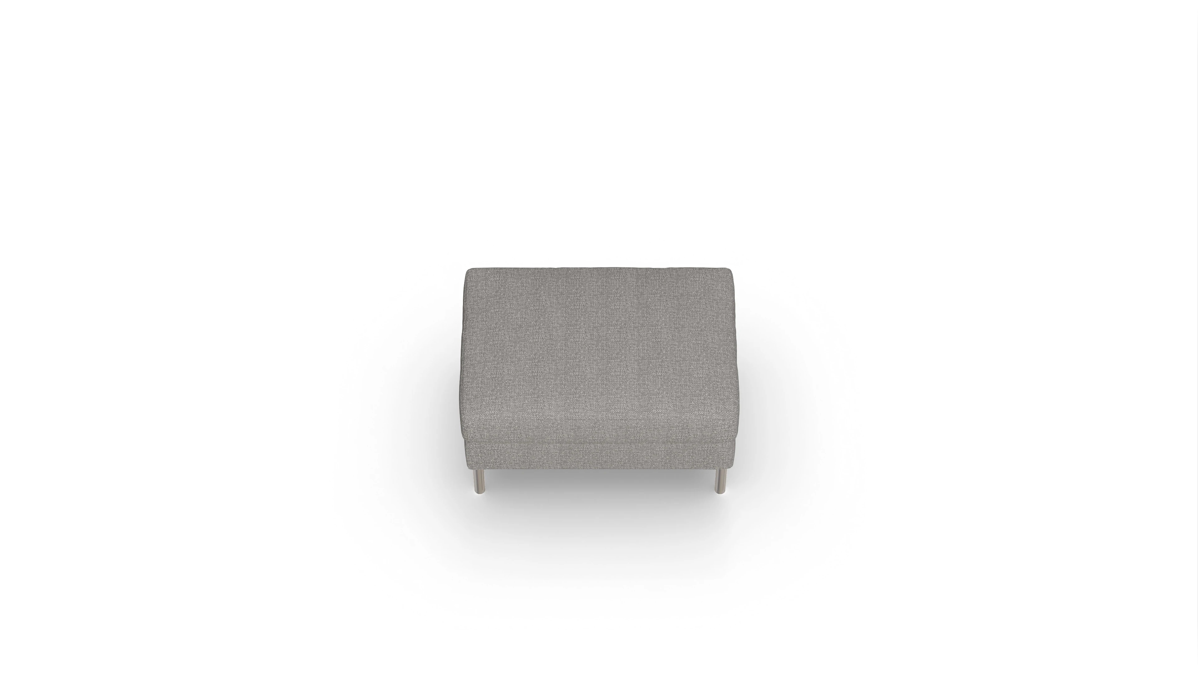 Ansicht des Produktes Silea Hocker in Stoff grau