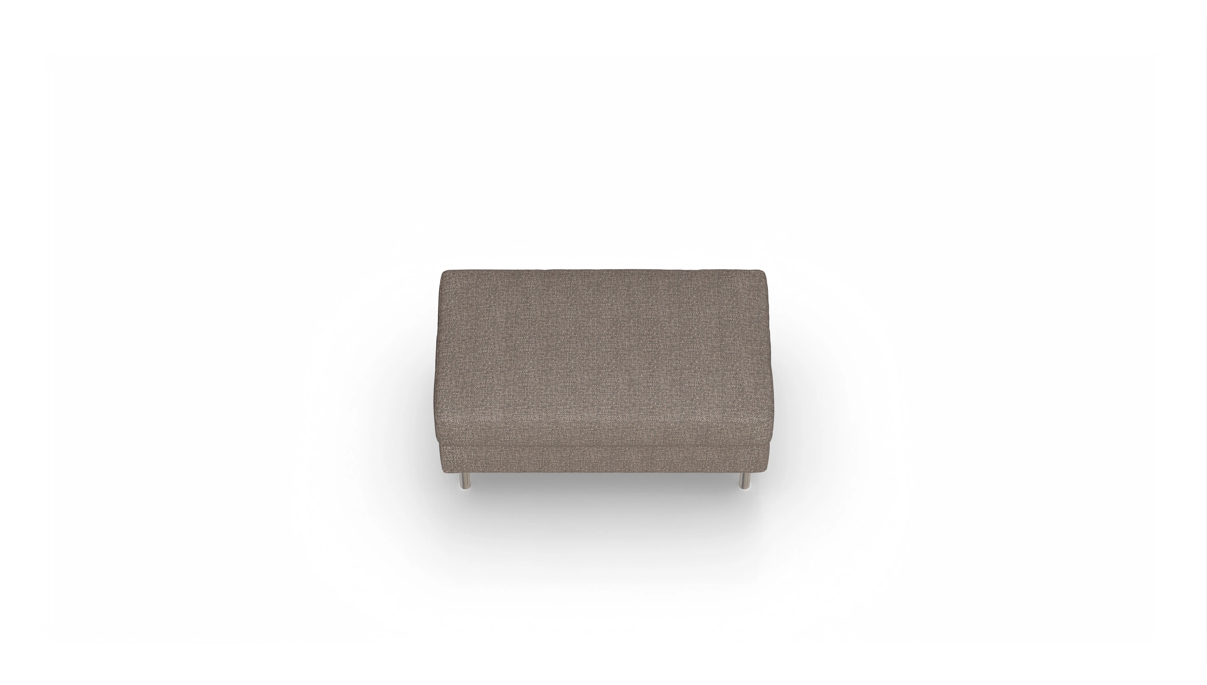 Ansicht des Produktes Silea Hocker in Stoff braun