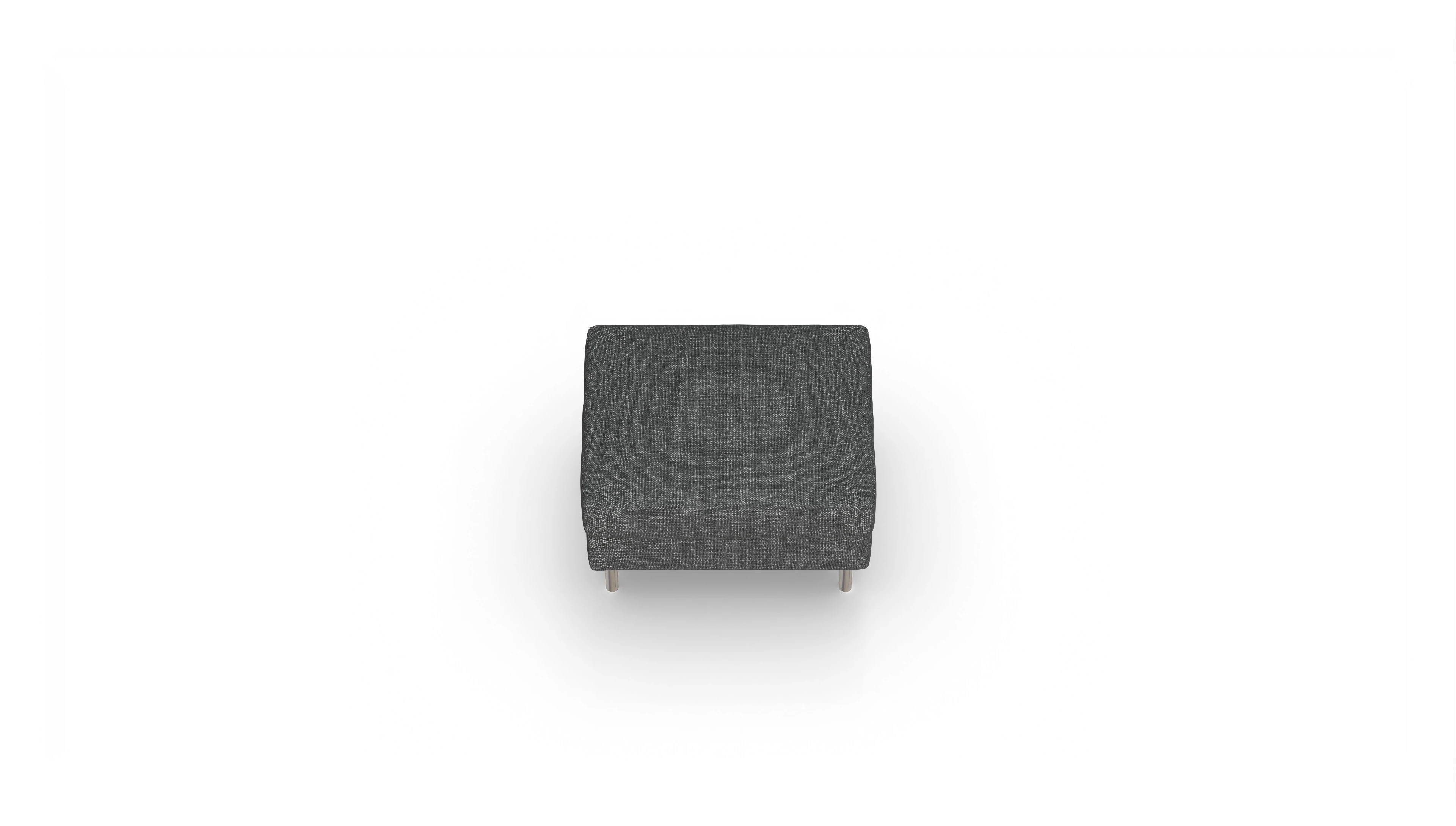 Ansicht des Produktes Silea Hocker in Stoff grau