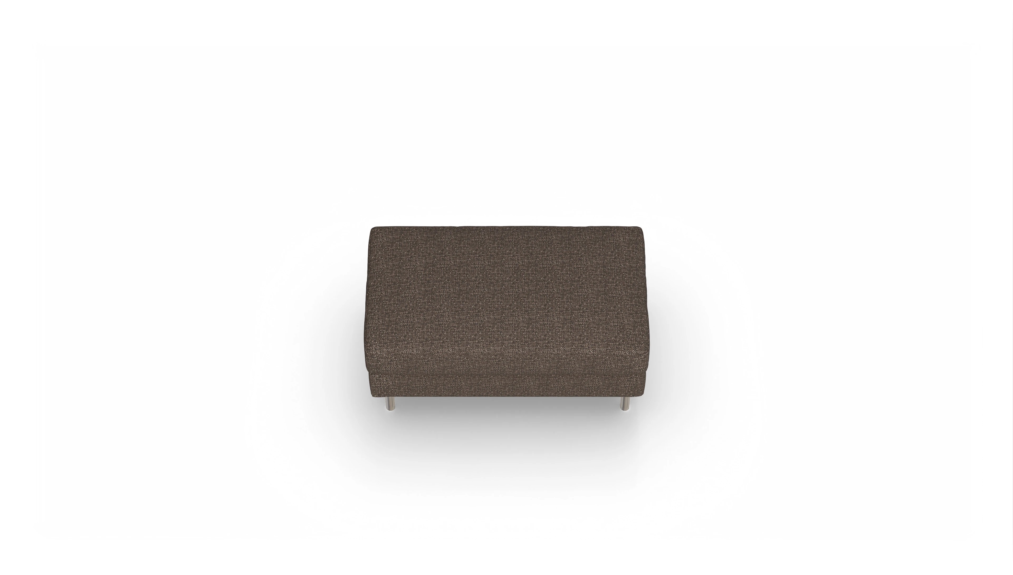 Ansicht des Produktes Silea Hocker in Stoff braun