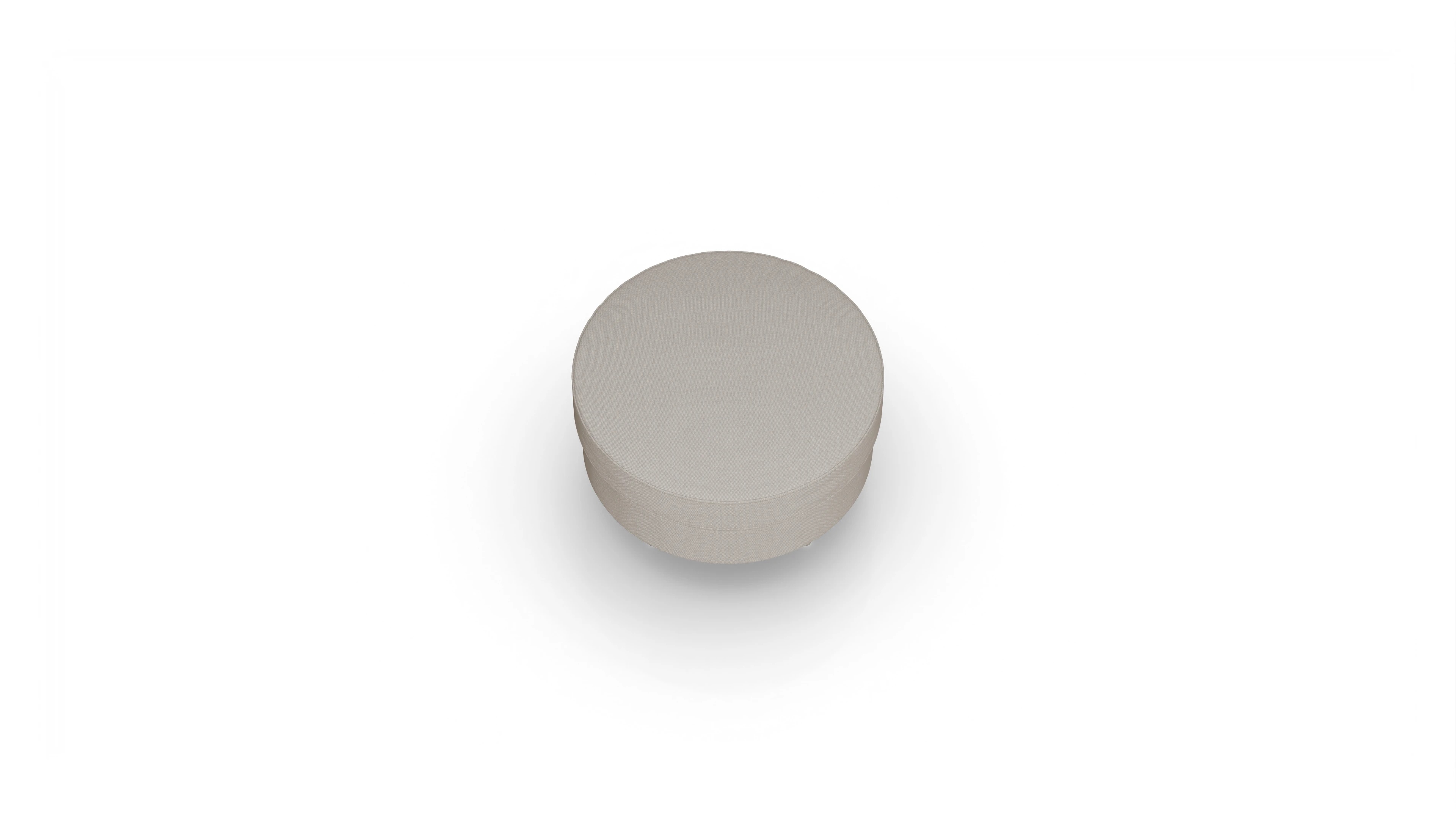 Ansicht des Produktes Silea Hocker in Stoff beige