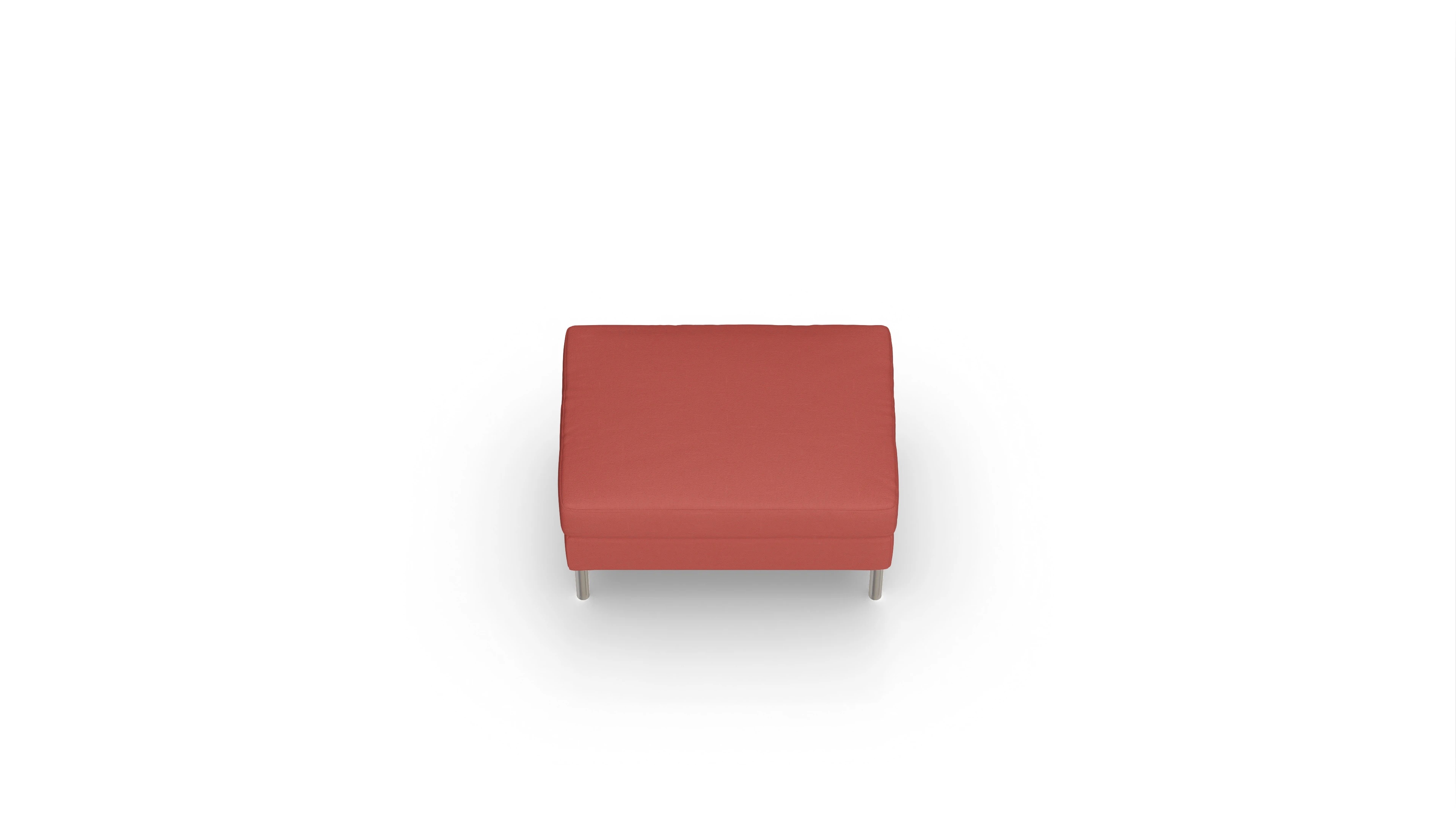 Design-Hocker Silea Ansicht des Produktes Silea Hocker in Stoff rot