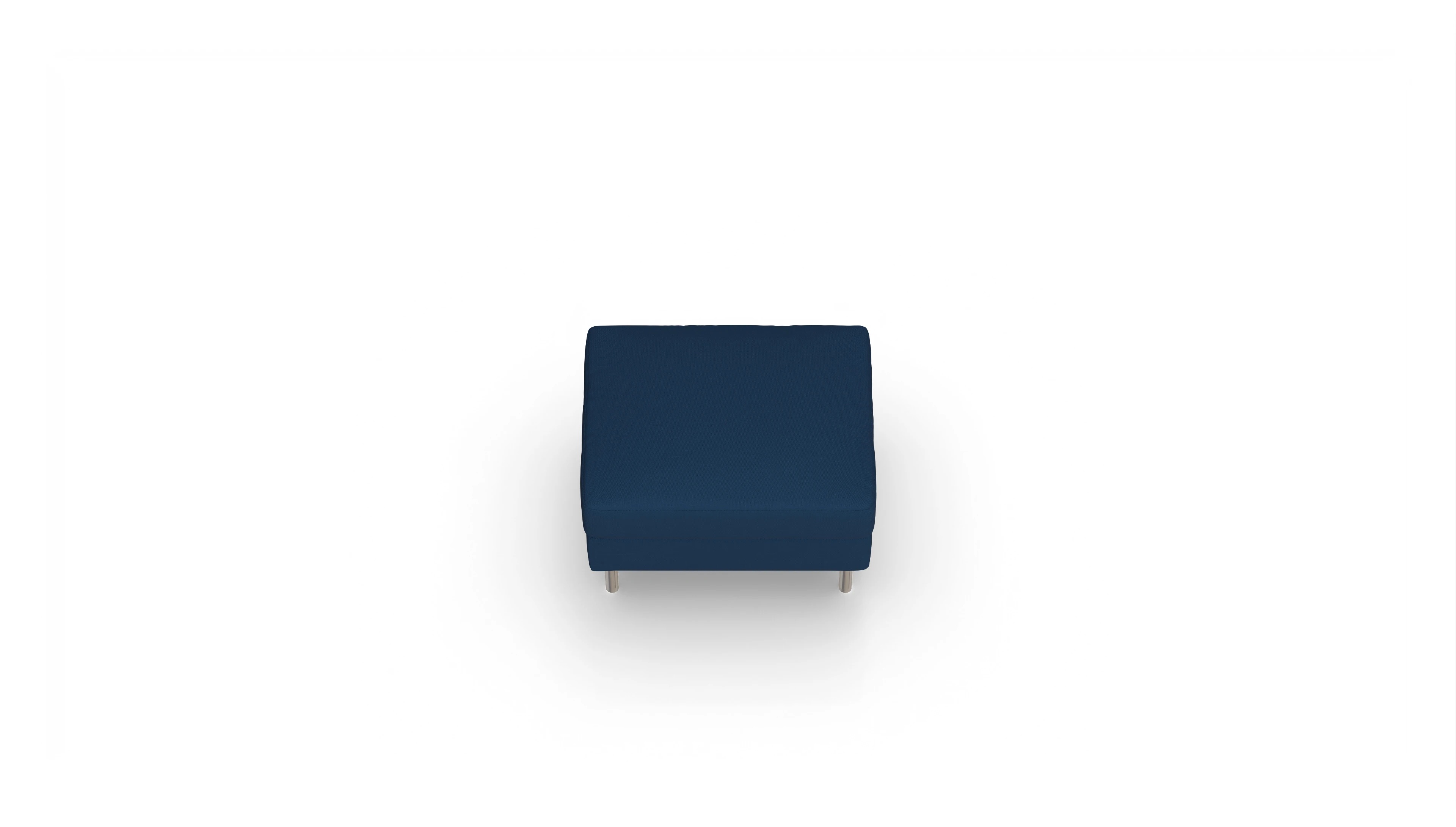Design-Hocker Silea Ansicht des Produktes Silea Hocker in Stoff blau