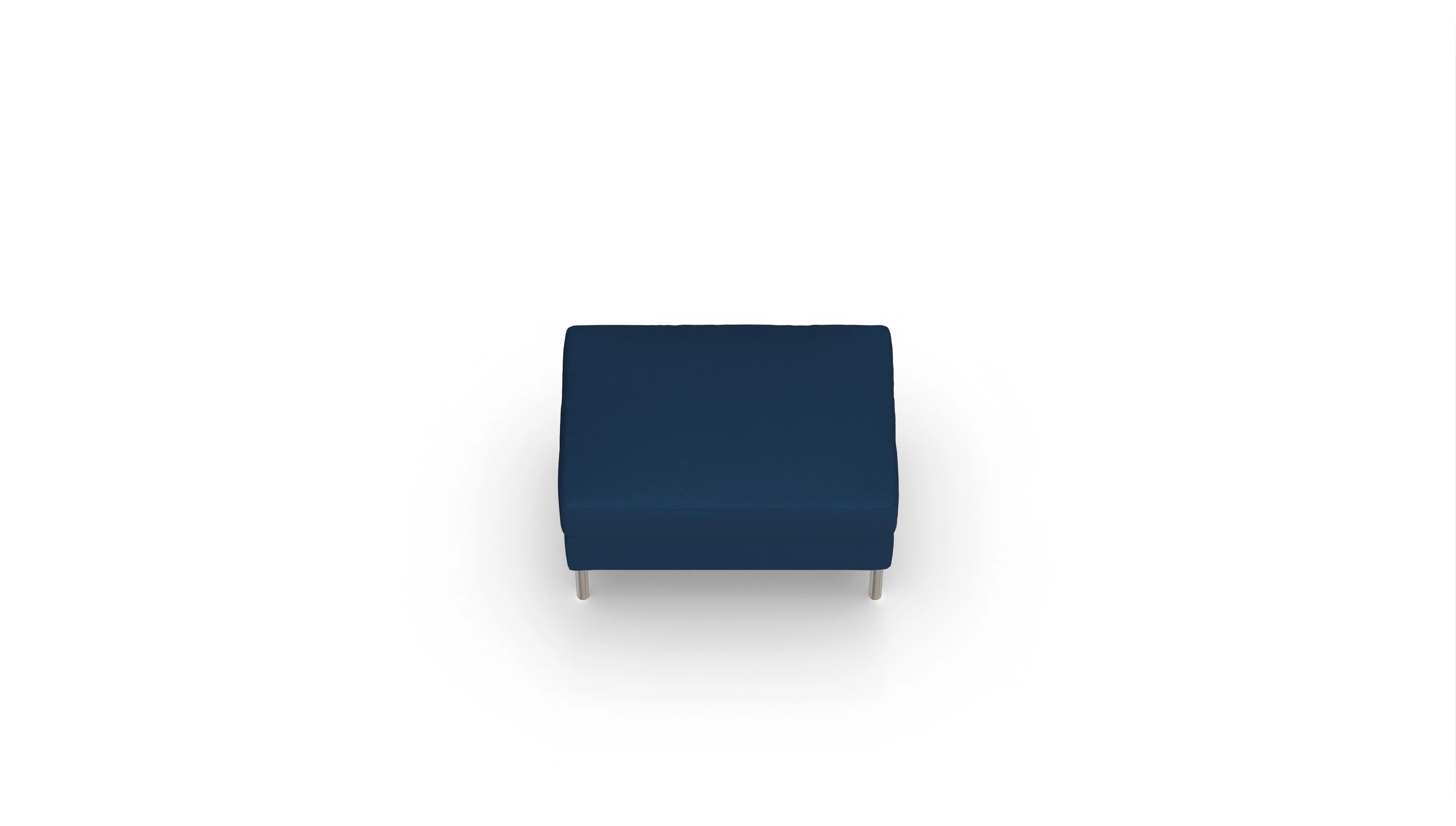 Ansicht des Produktes Silea Hocker in Stoff blau