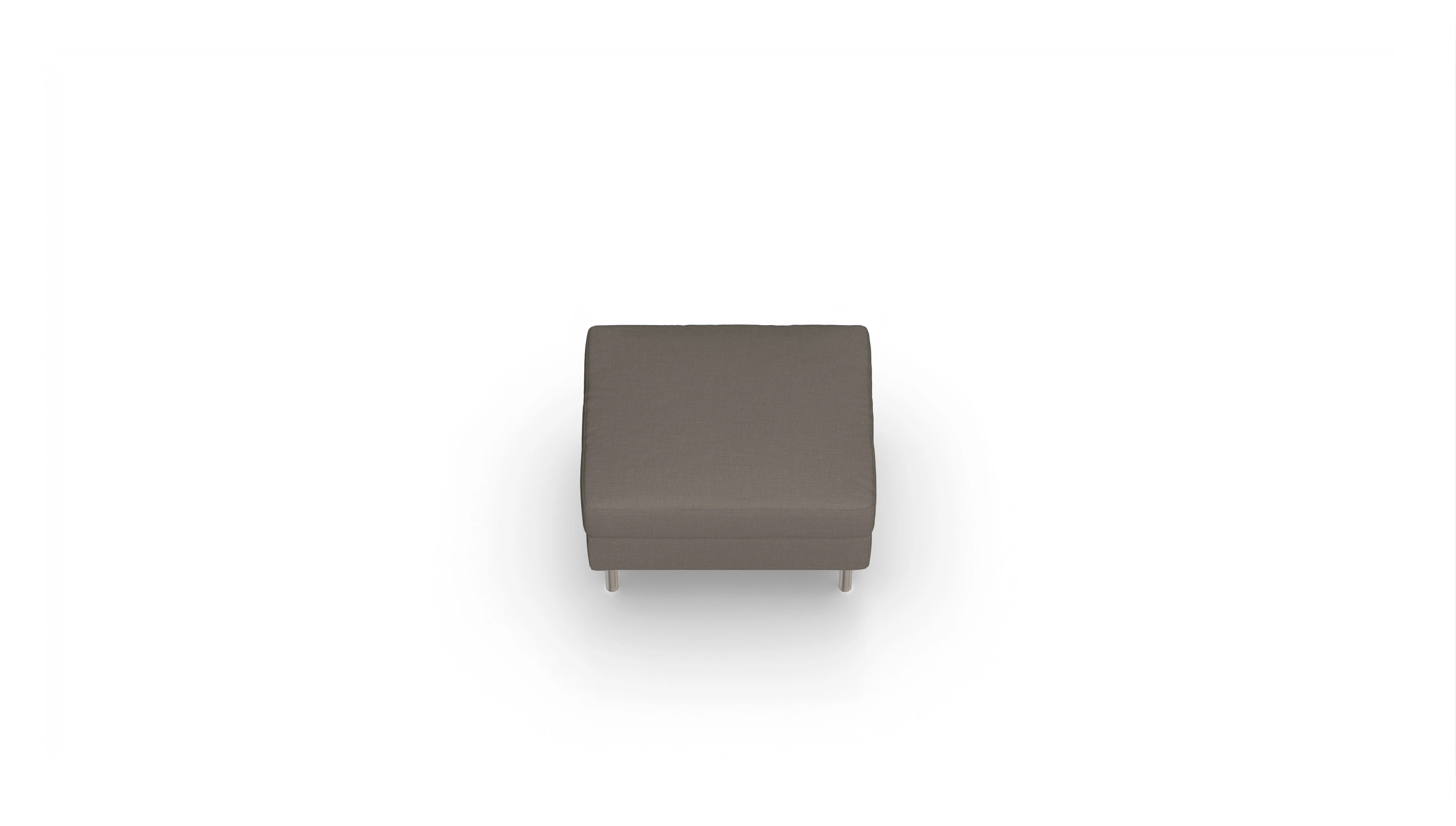 Ansicht des Produktes Silea Hocker in Stoff braun