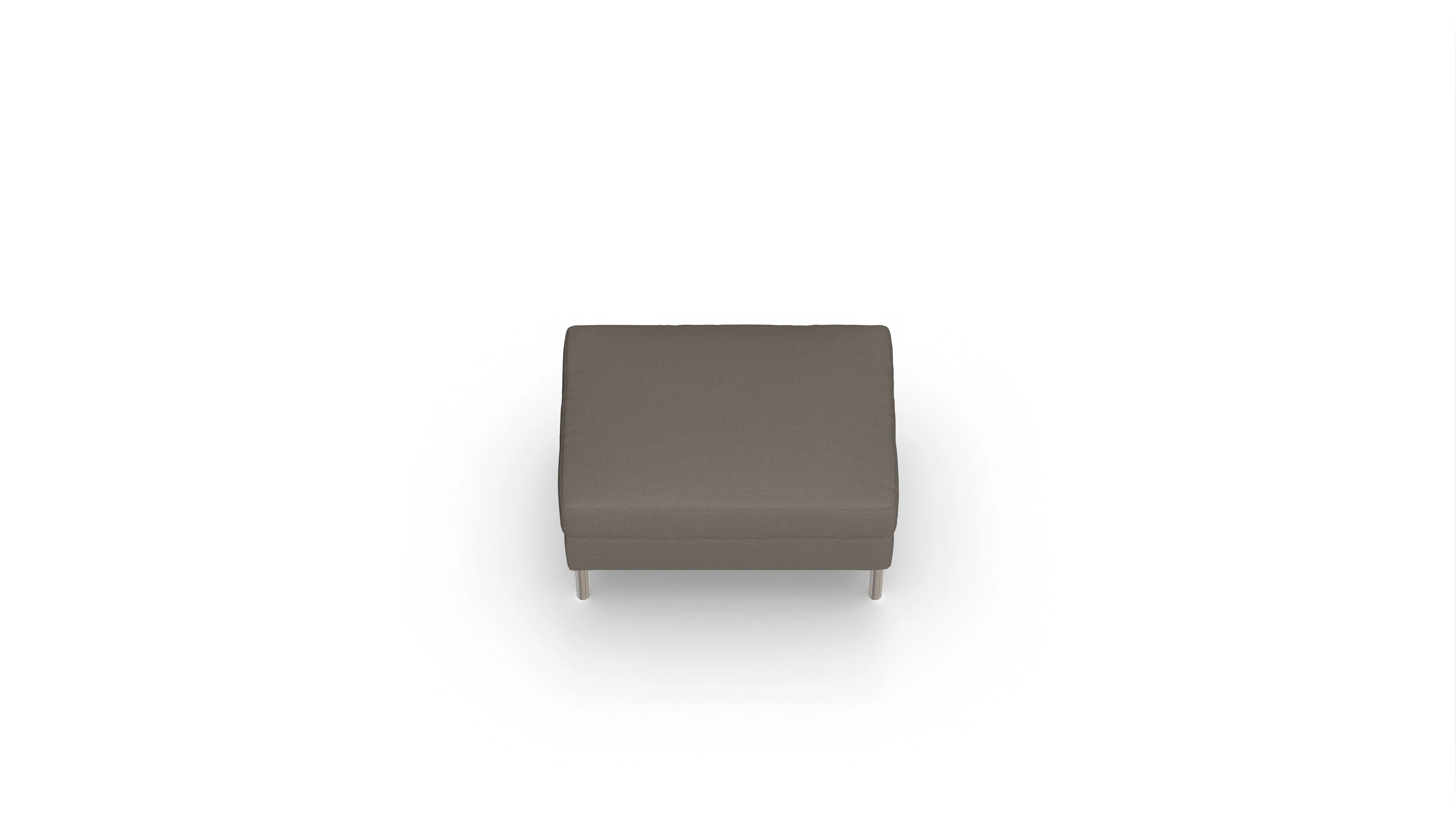 Ansicht des Produktes Silea Hocker in Stoff braun