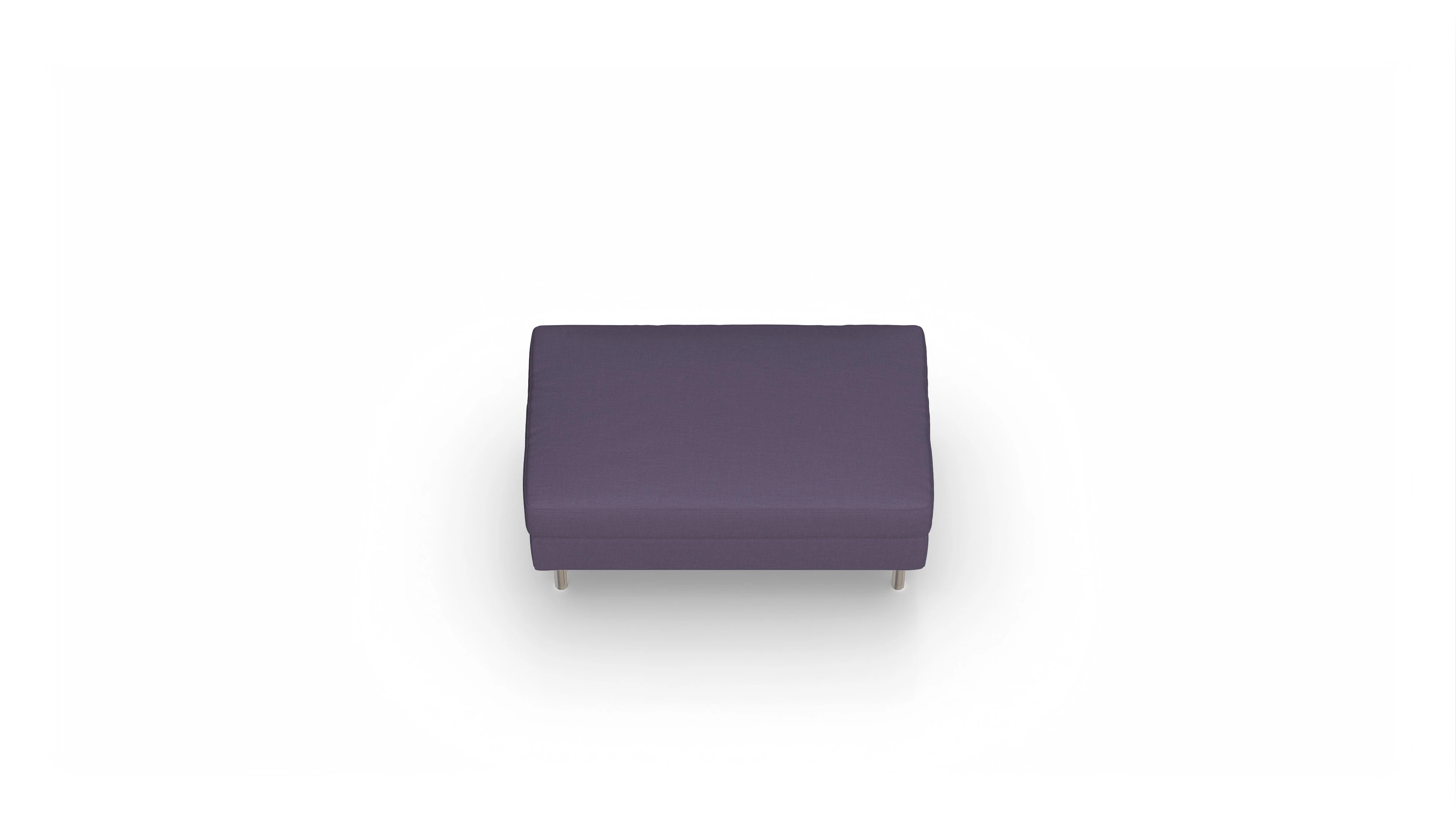 Ansicht des Produktes Silea Hocker in Stoff blau