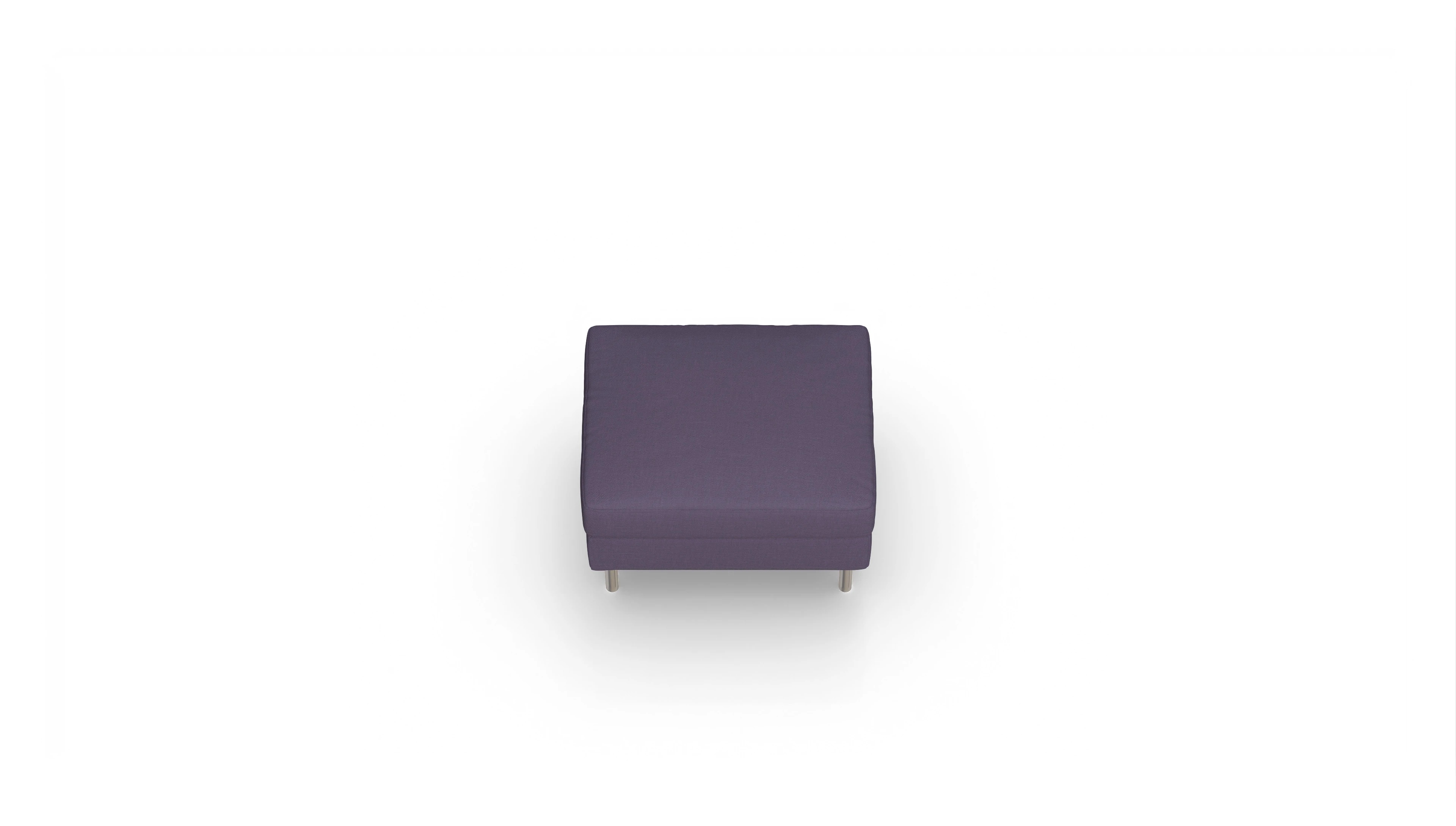 Ansicht des Produktes Silea Hocker in Stoff blau