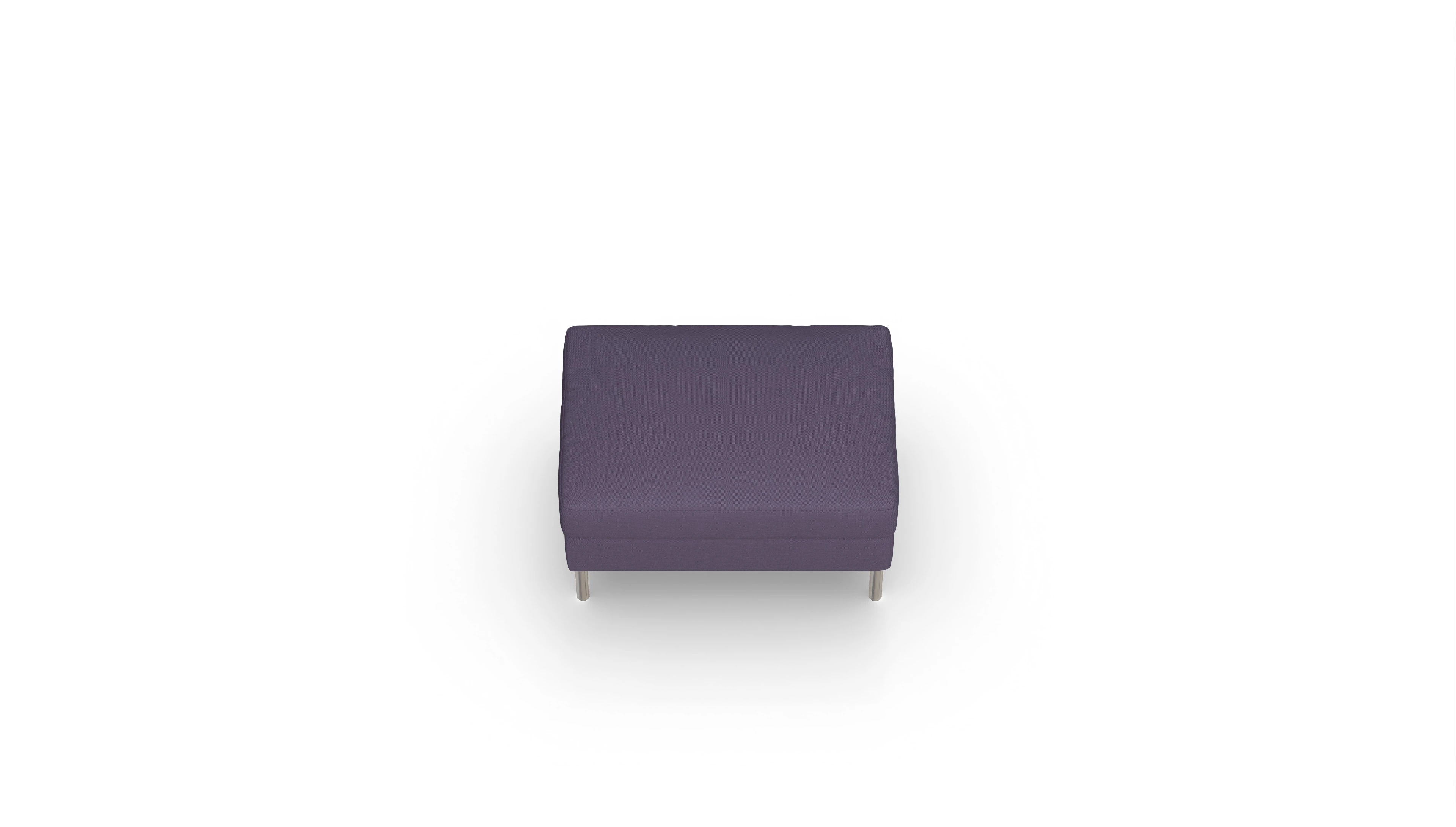 Ansicht des Produktes Silea Hocker in Stoff blau