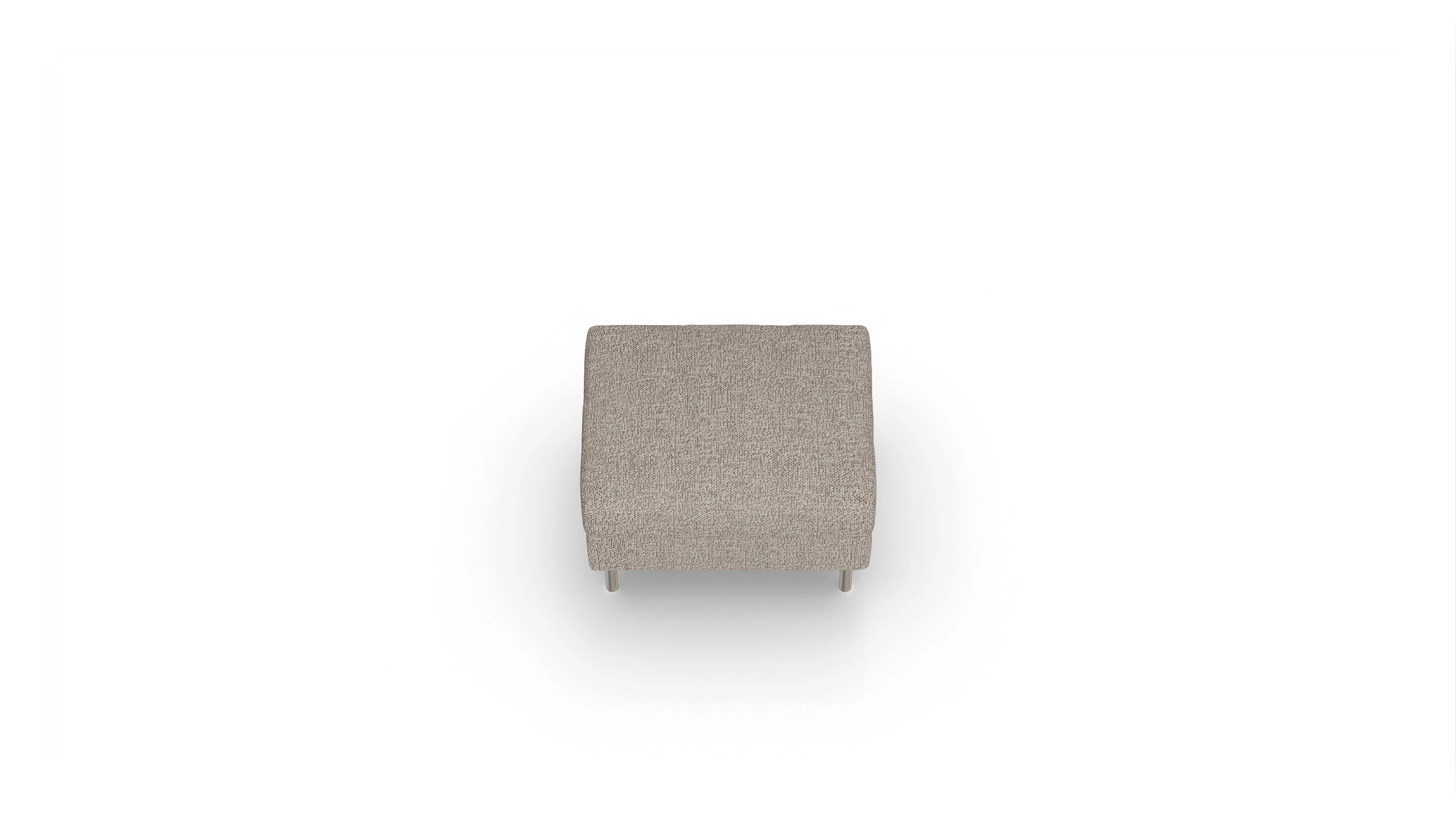 Ansicht des Produktes Silea Hocker in Stoff beige