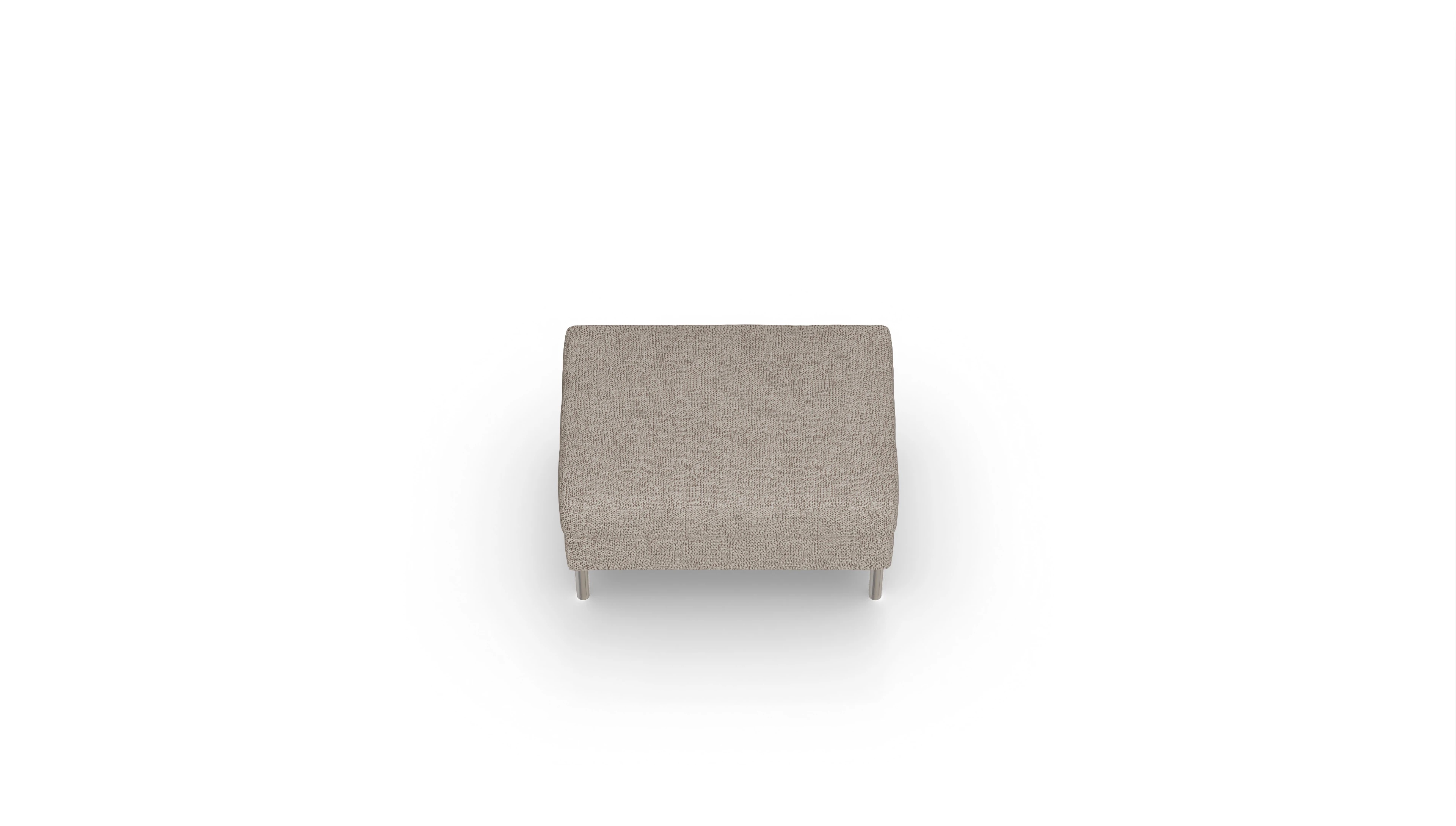 Design-Hocker Silea Ansicht des Produktes Silea Hocker in Stoff beige