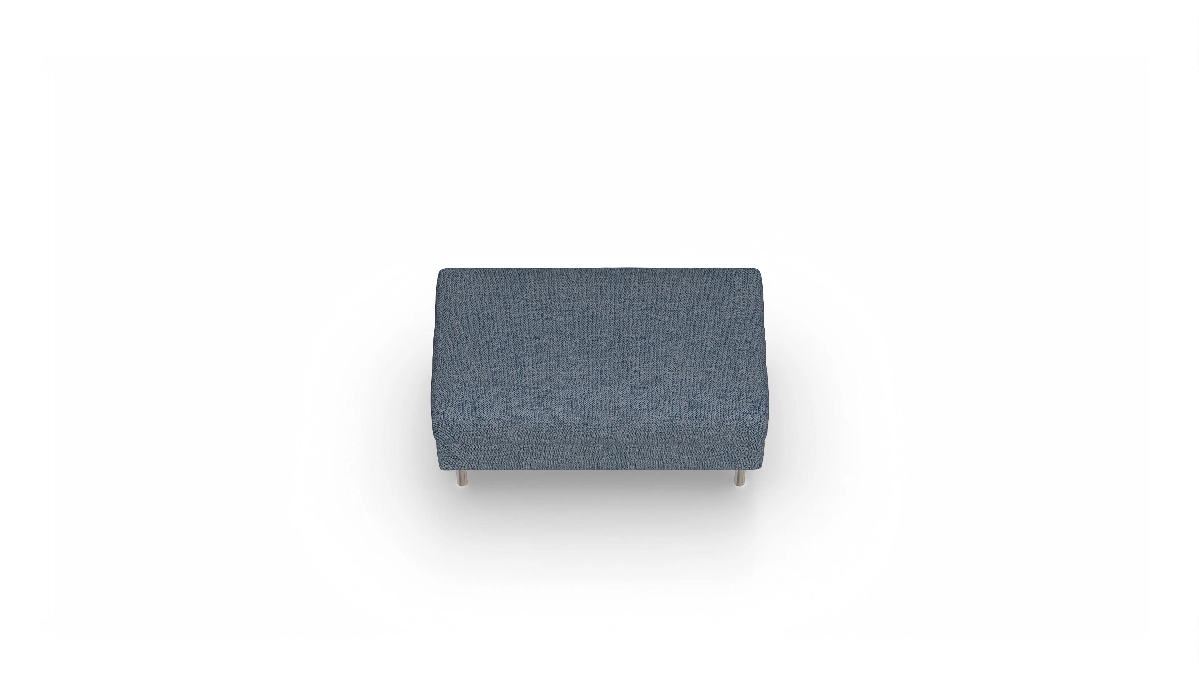 Ansicht des Produktes Silea Hocker in Stoff blau