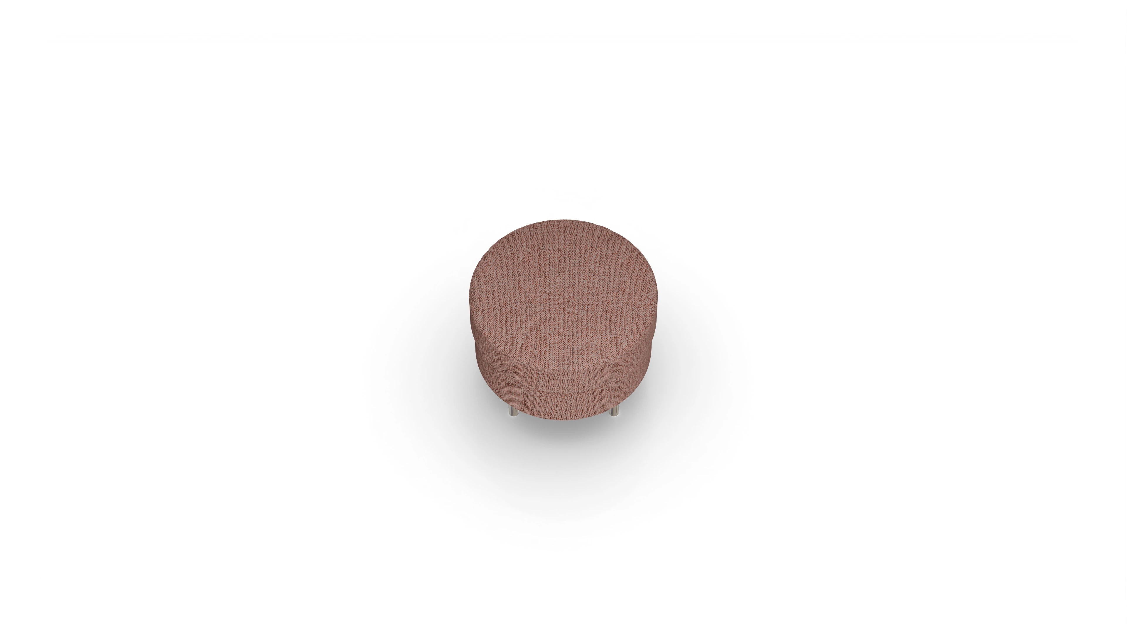 Ansicht des Produktes Silea Hocker in Stoff rot