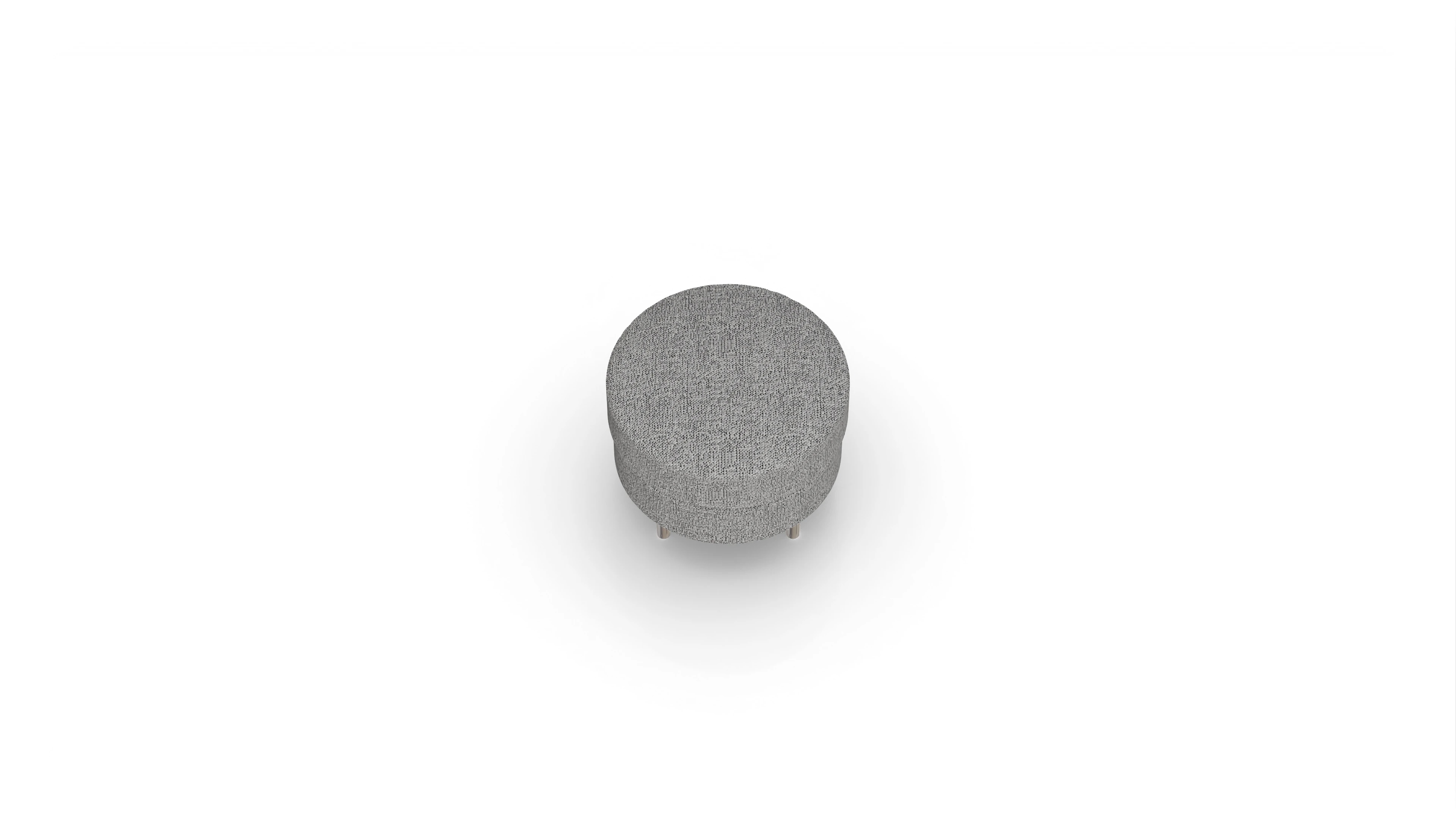 Design-Hocker Silea Ansicht des Produktes Silea Hocker in Stoff grau