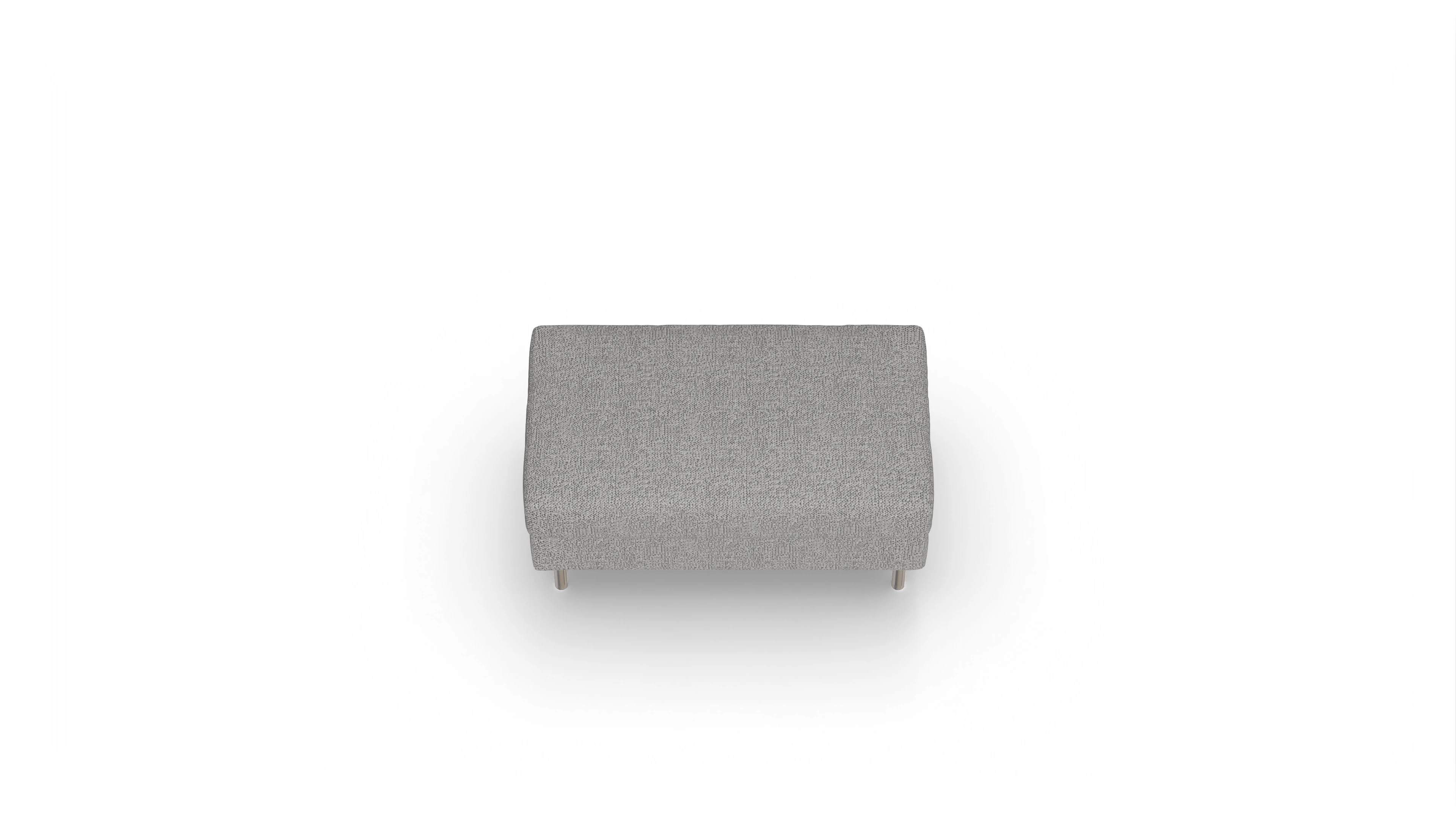 Ansicht des Produktes Silea Hocker in Stoff grau