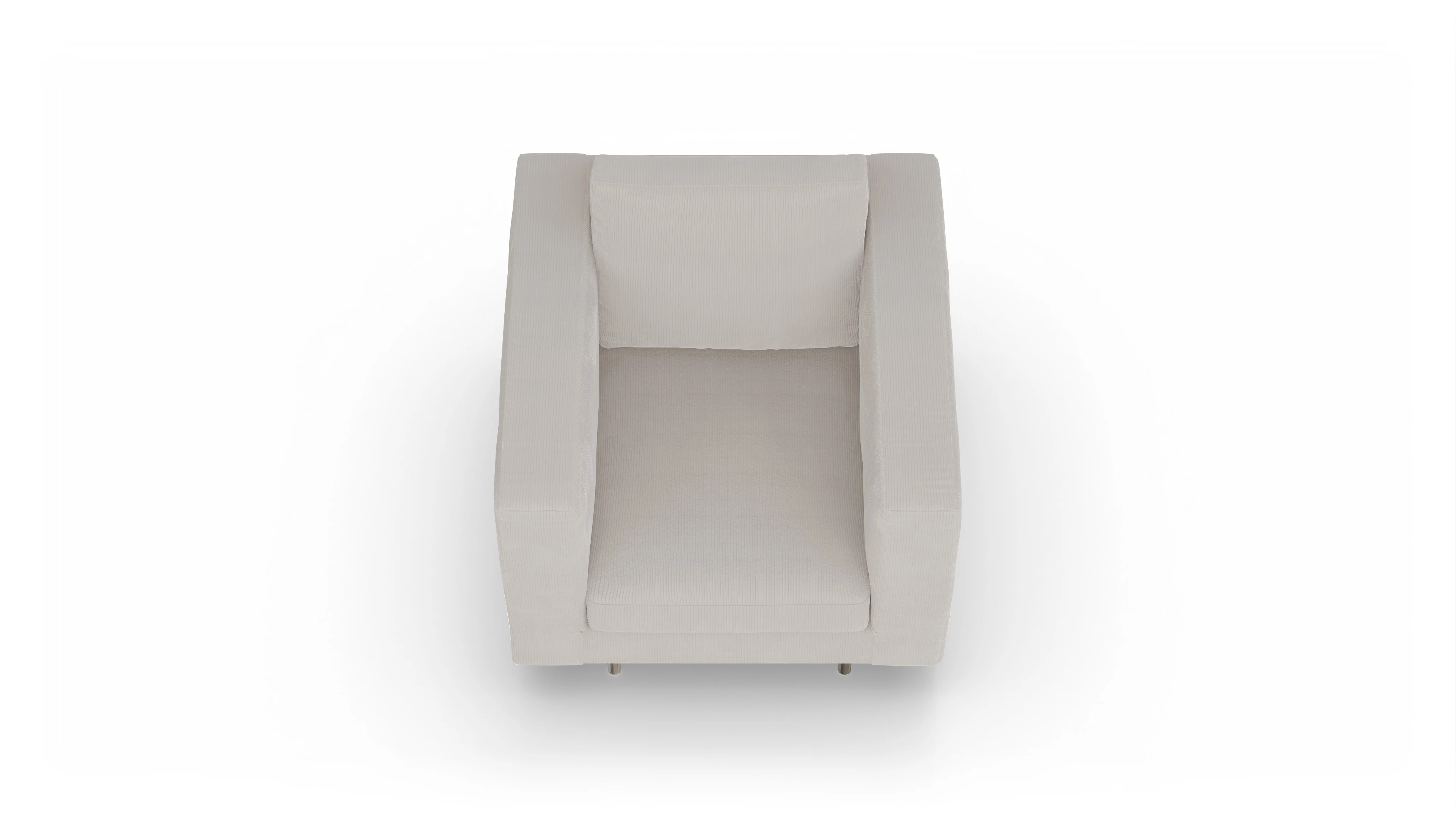 Ansicht des Produktes Silea Sessel in Cord weiß