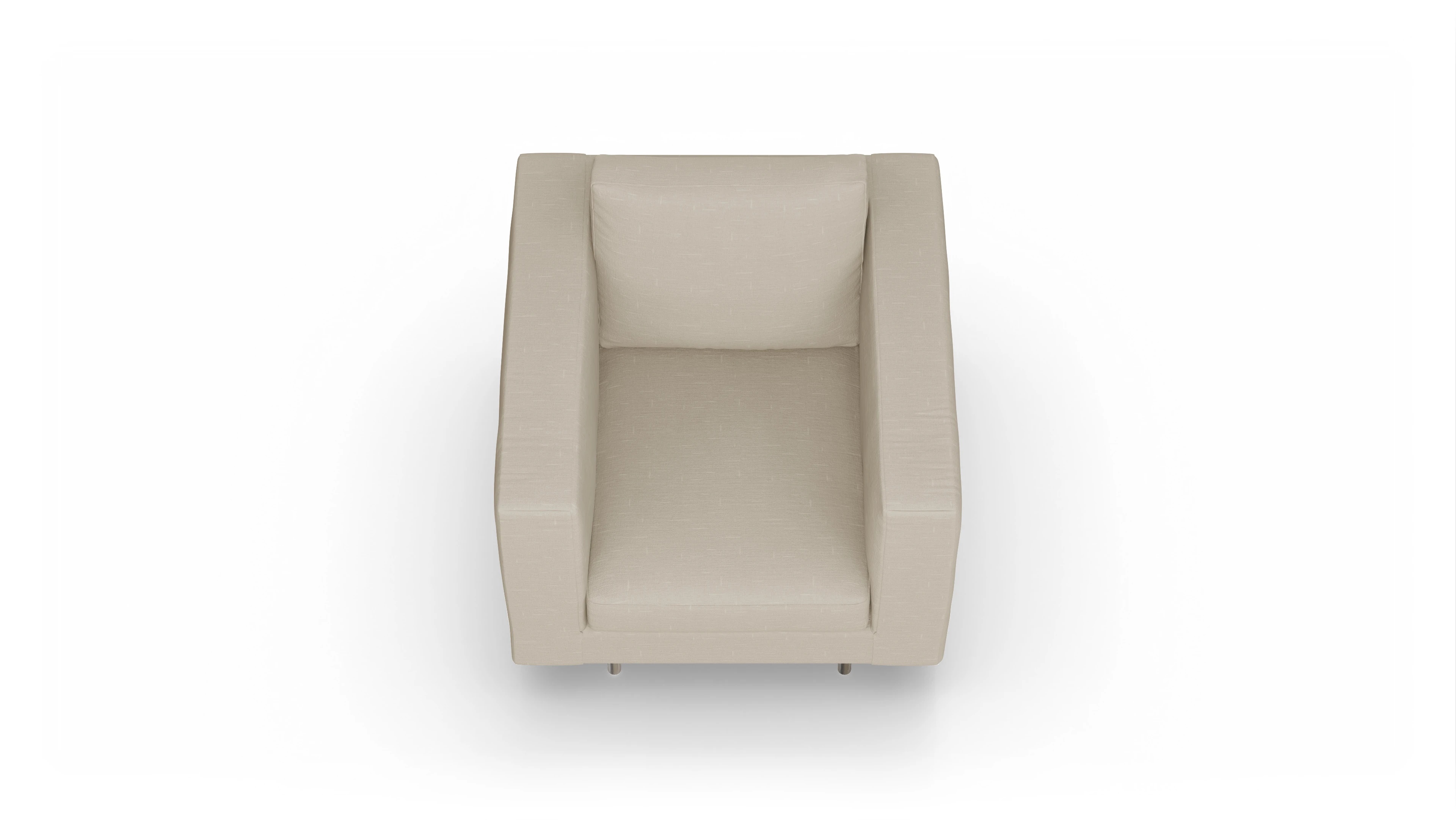 Design-Sessel Silea Ansicht des Produktes Silea Sessel in Stoff beige