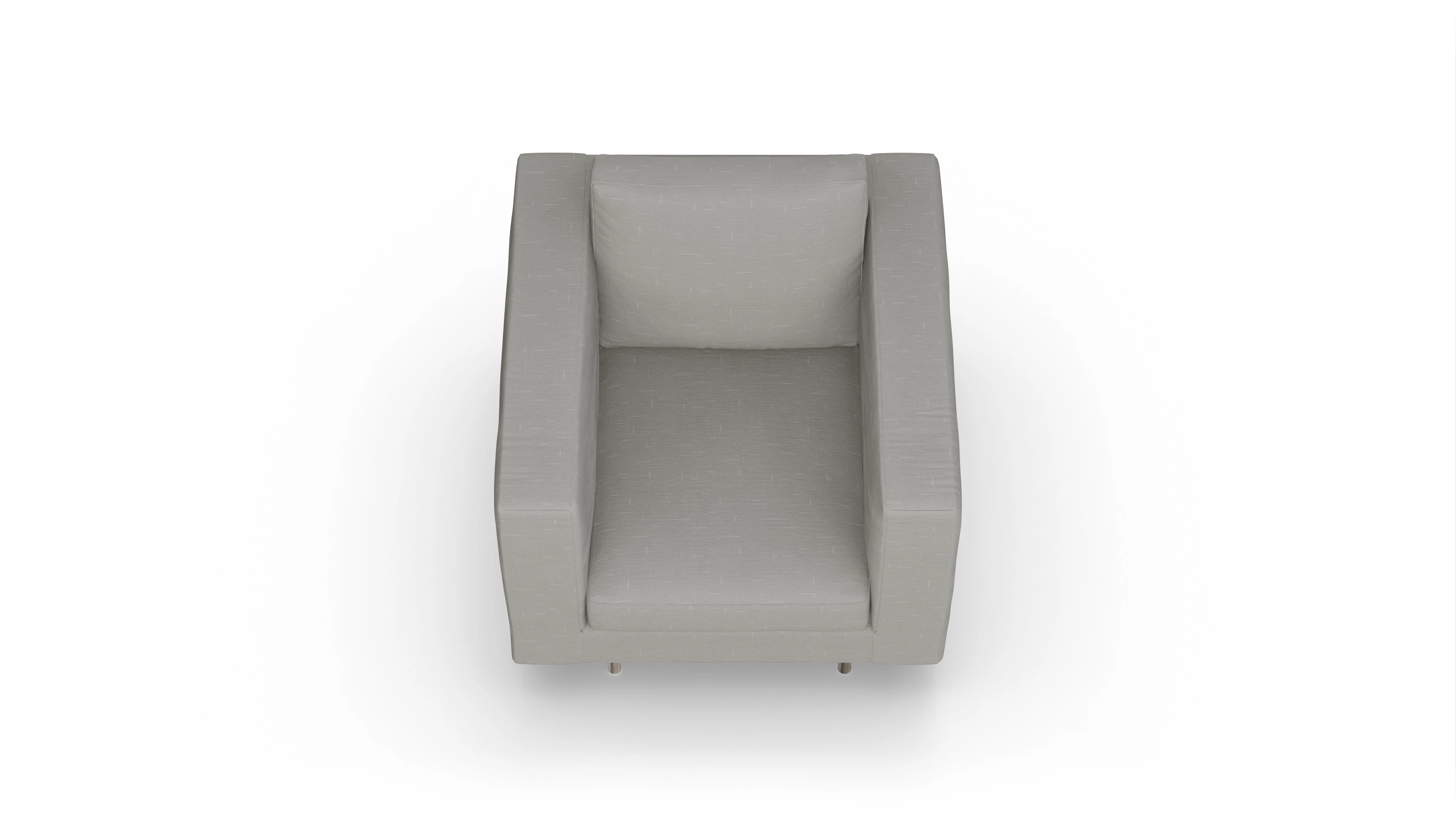 Design-Sessel Silea Ansicht des Produktes Silea Sessel in Stoff grau