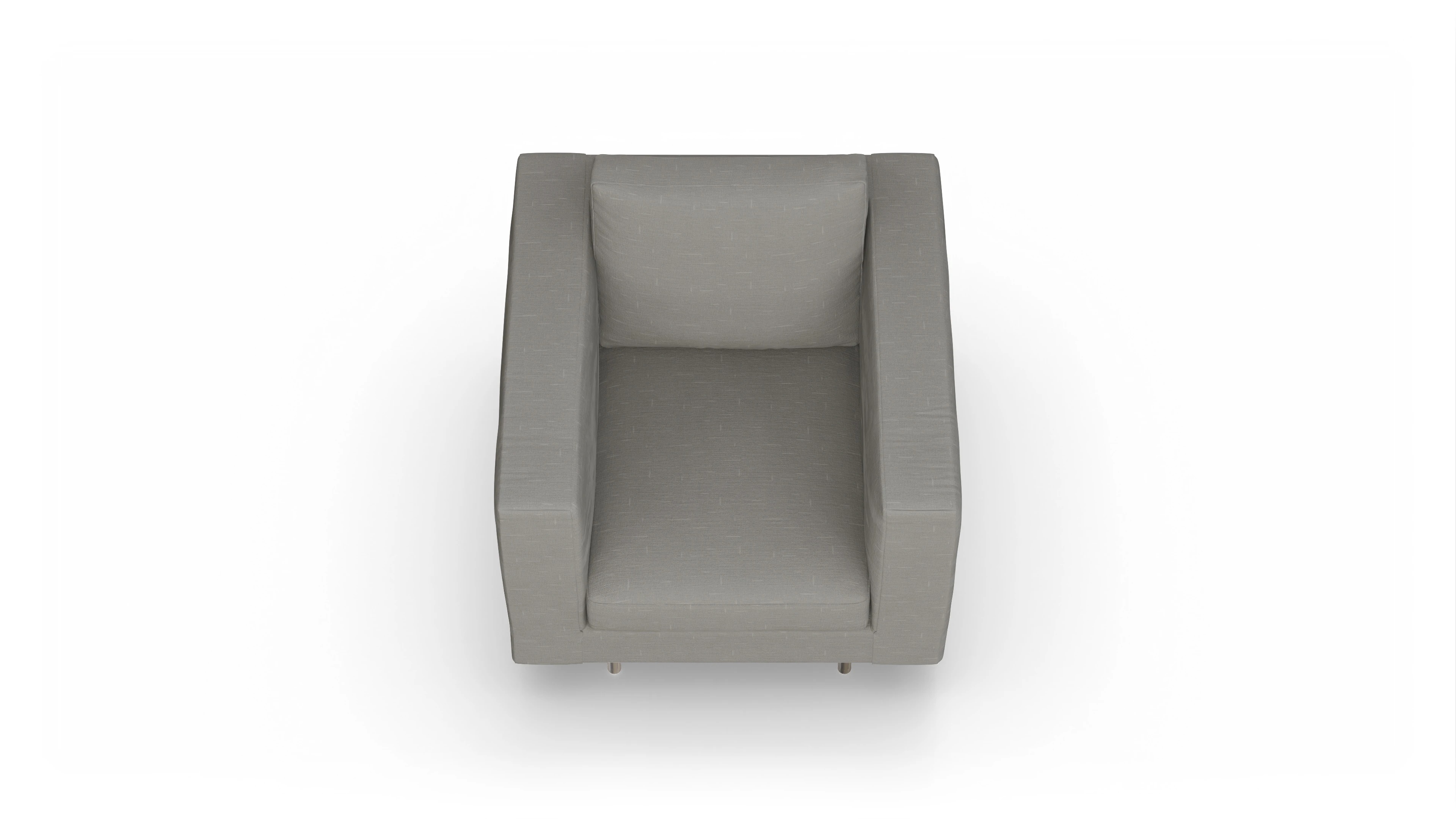 Design-Sessel Silea Ansicht des Produktes Silea Sessel in Stoff grau