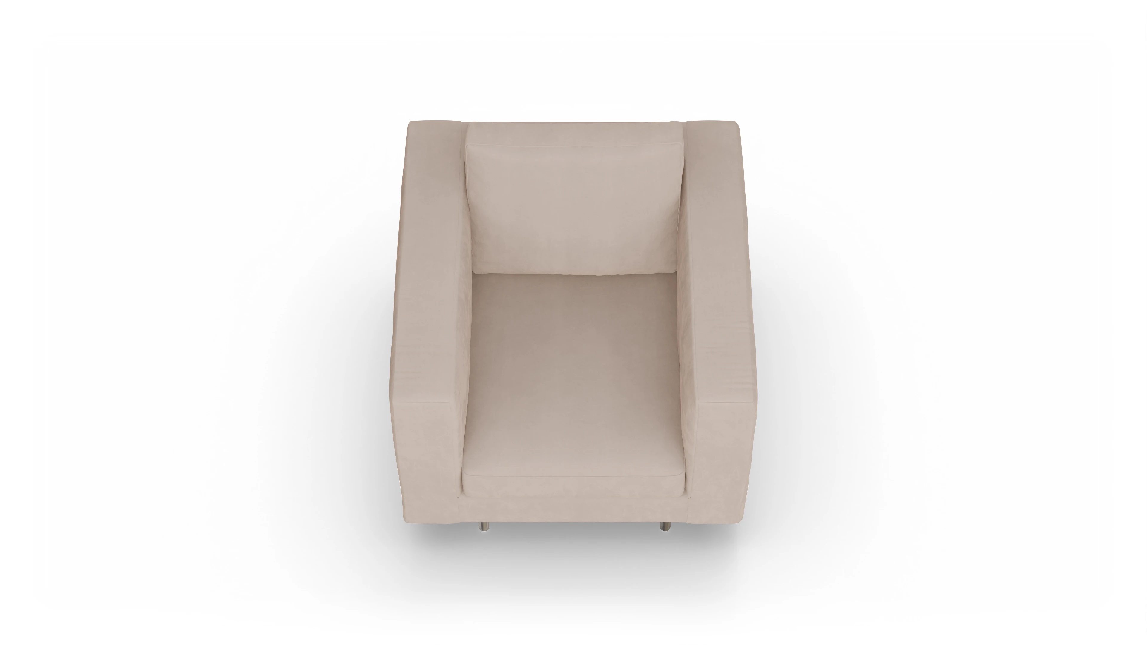 Ansicht des Produktes Silea Sessel in Samt beige
