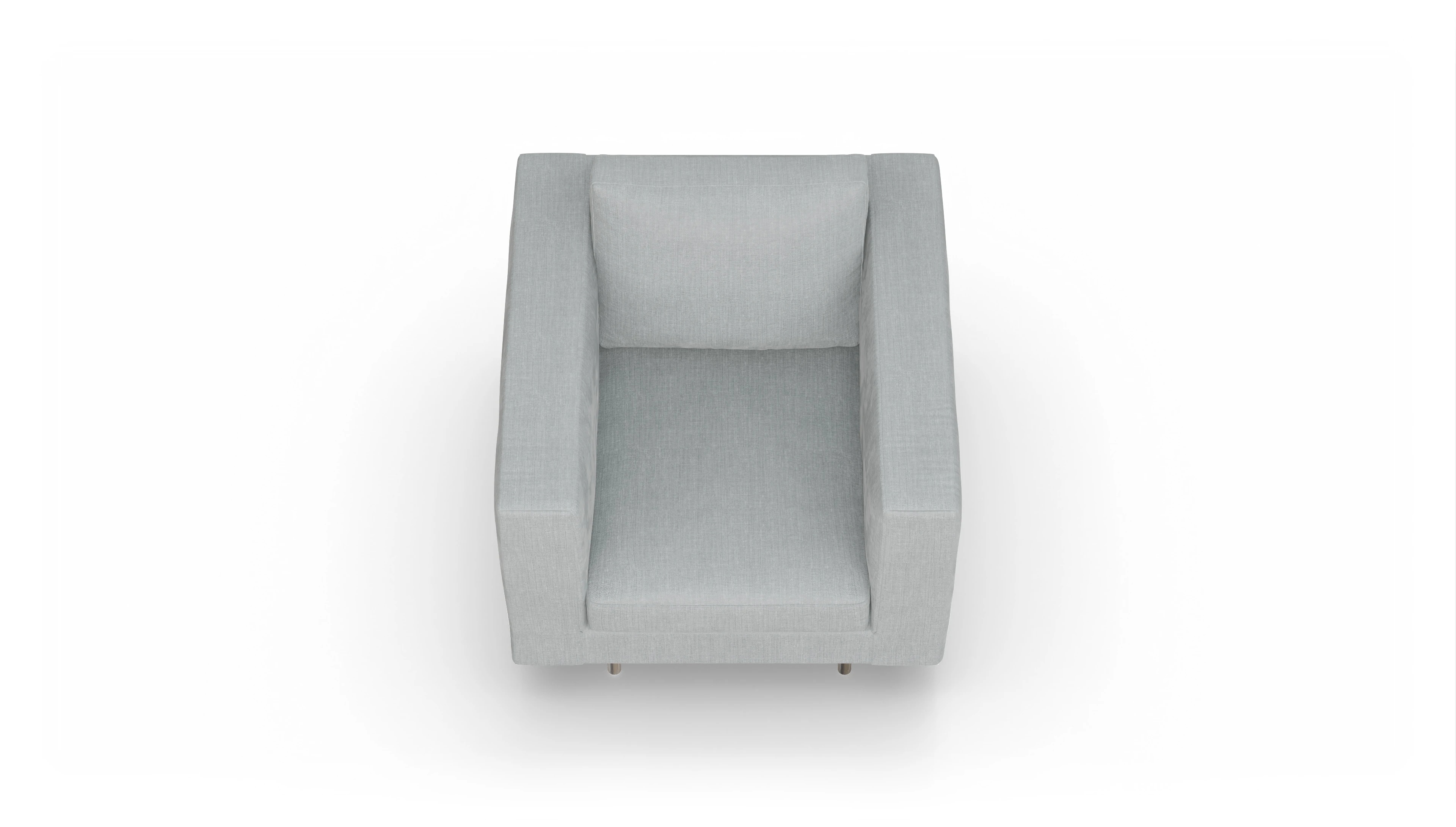 Design-Sessel Silea Ansicht des Produktes Silea Sessel in Stoff grau