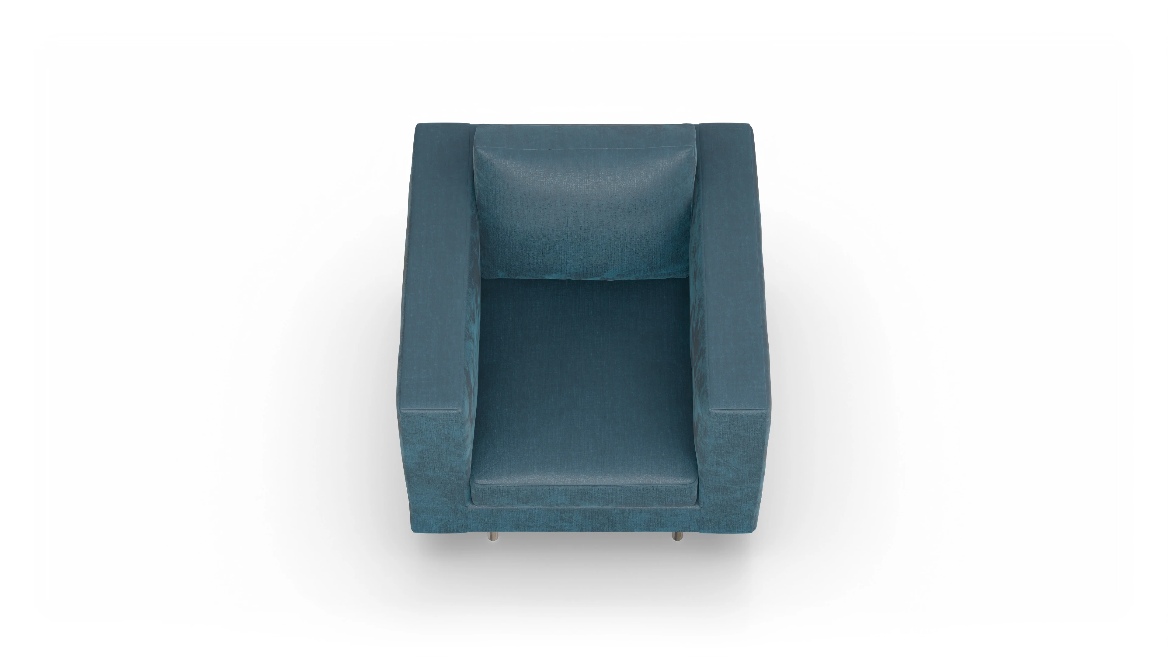 Design-Sessel Silea Ansicht des Produktes Silea Sessel in Stoff blau