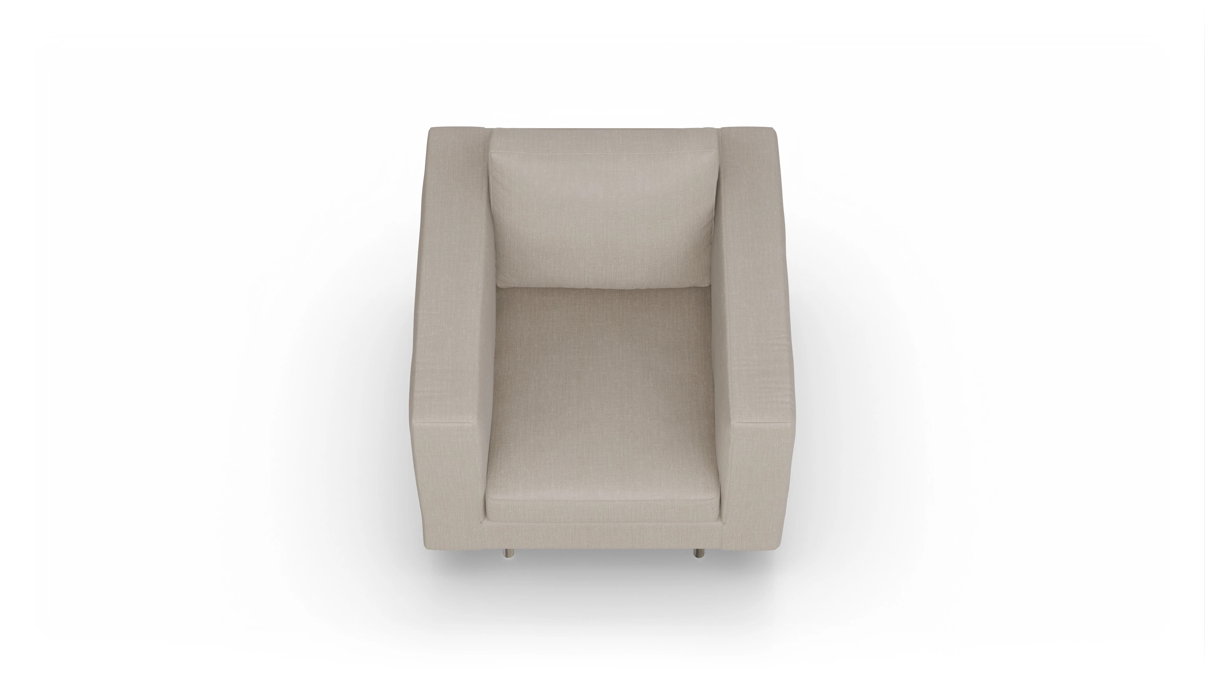 Design-Sessel Silea Ansicht des Produktes Silea Sessel in Stoff braun